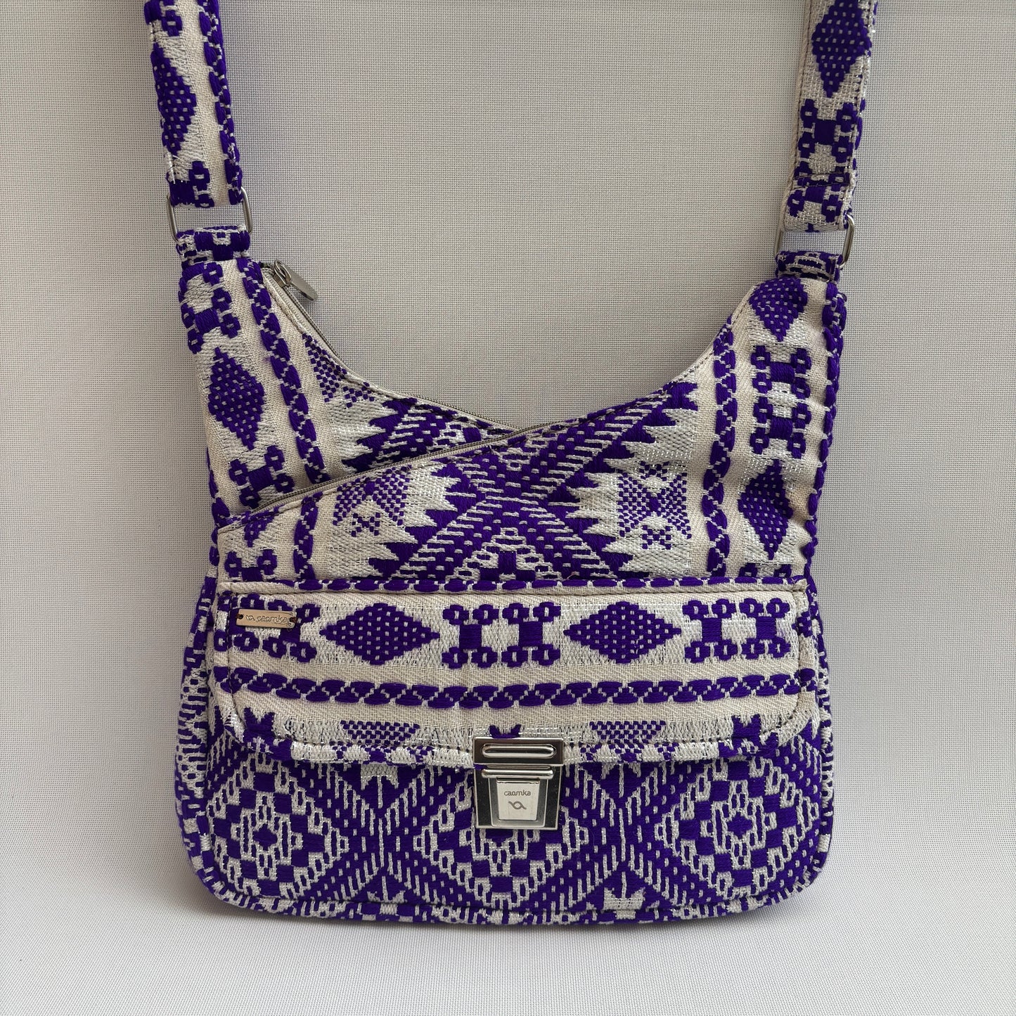 Bolso Bandolera Súper Caomka "Royal Tribal Violet" · Pieza Única Núm. 18500