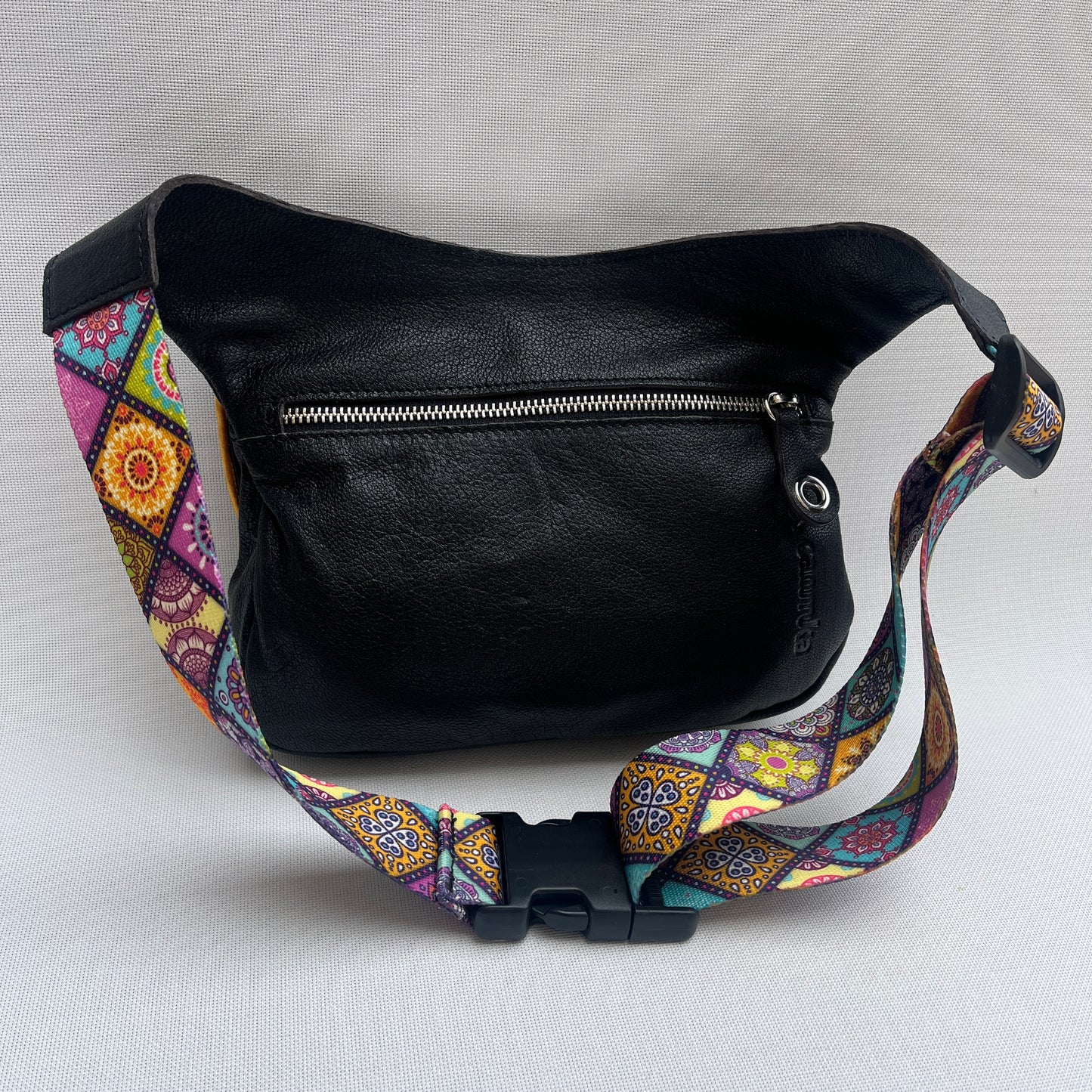 Summer Purple &amp; Mandalas BioCuir® Naturleder Einzelstück Nr. 12009