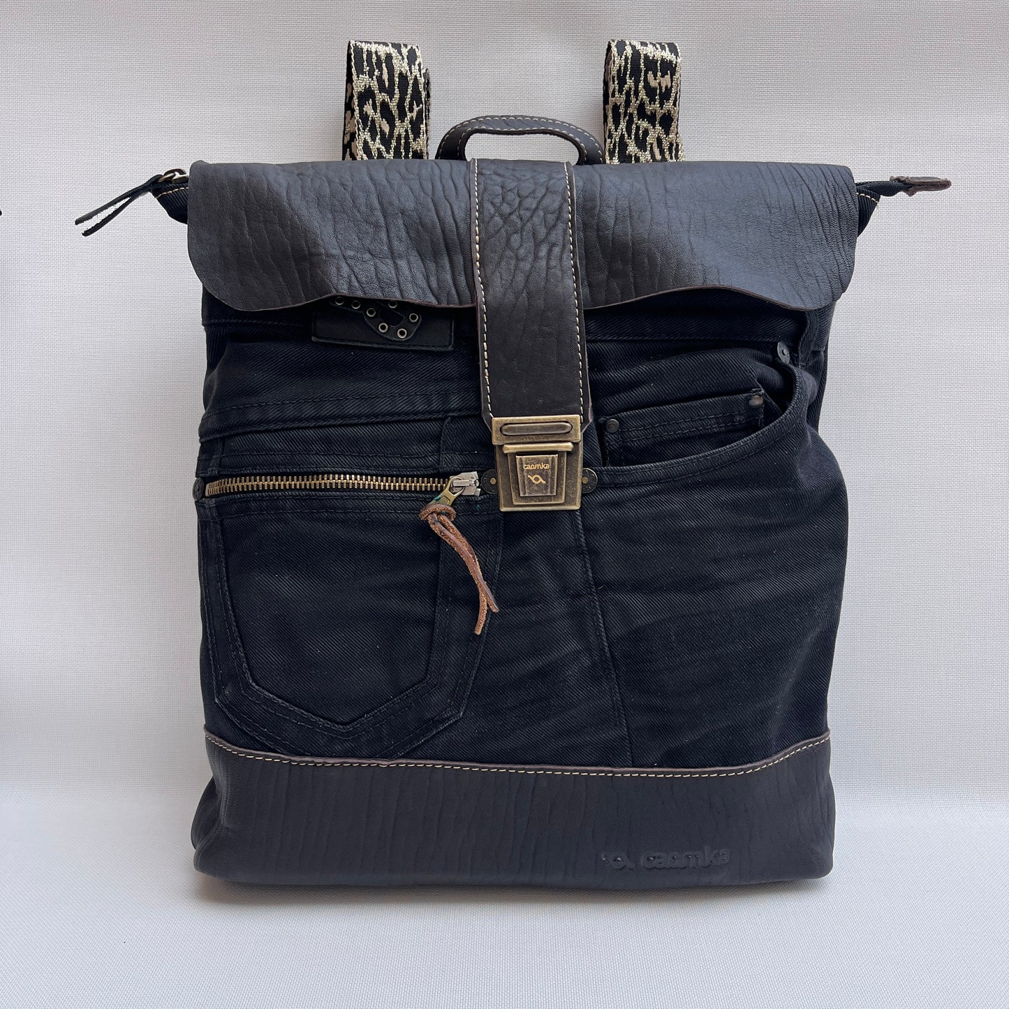 Mochila Top Caomka Recycled ♻️ Jeans · Pieza Única 15481
