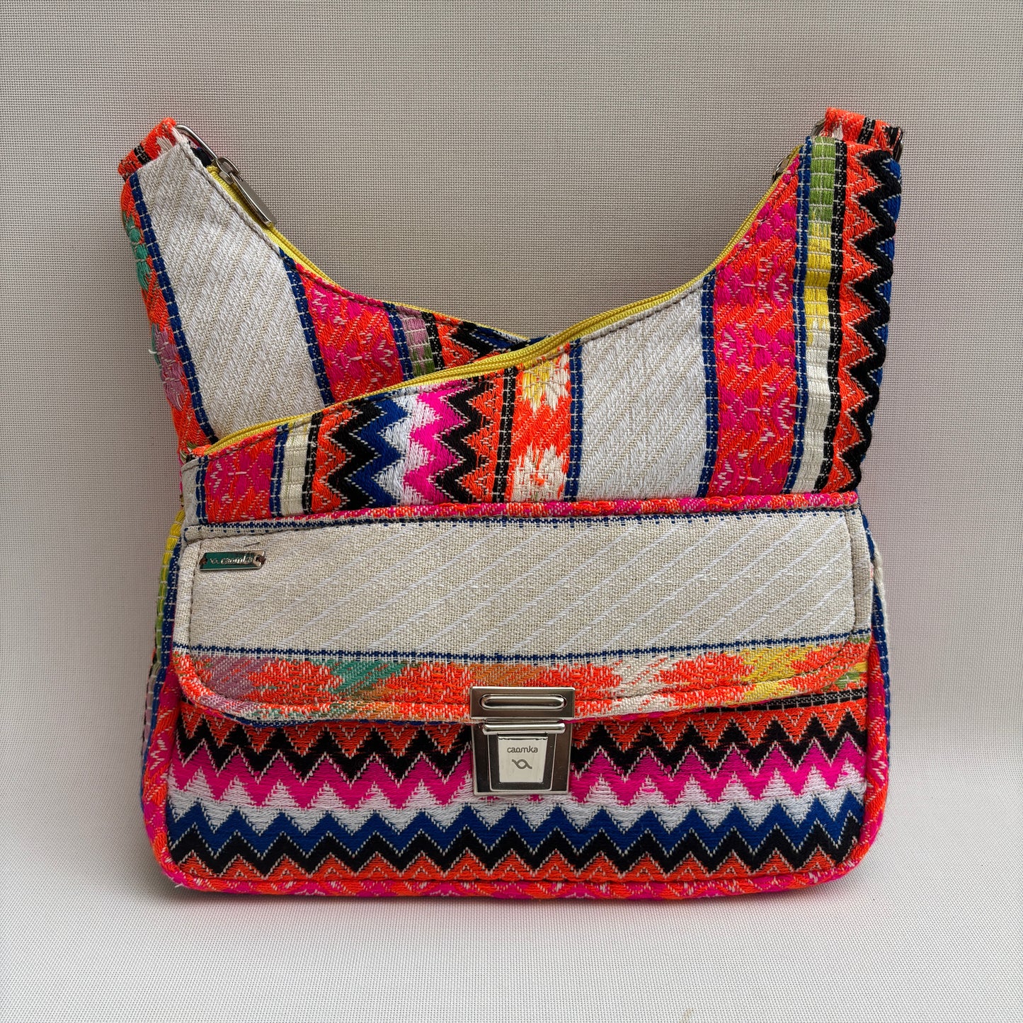 Bolso Bandolera Súper Caomka "Boho Sunset Cream" · Pieza Única Núm. 18498