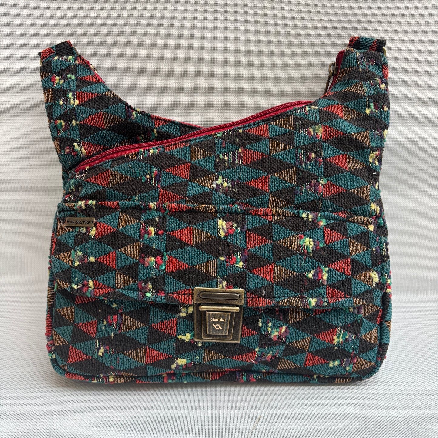 Bolso Bandolera Súper Caomka "Tribal Berry" · Pieza Única Núm. 18496