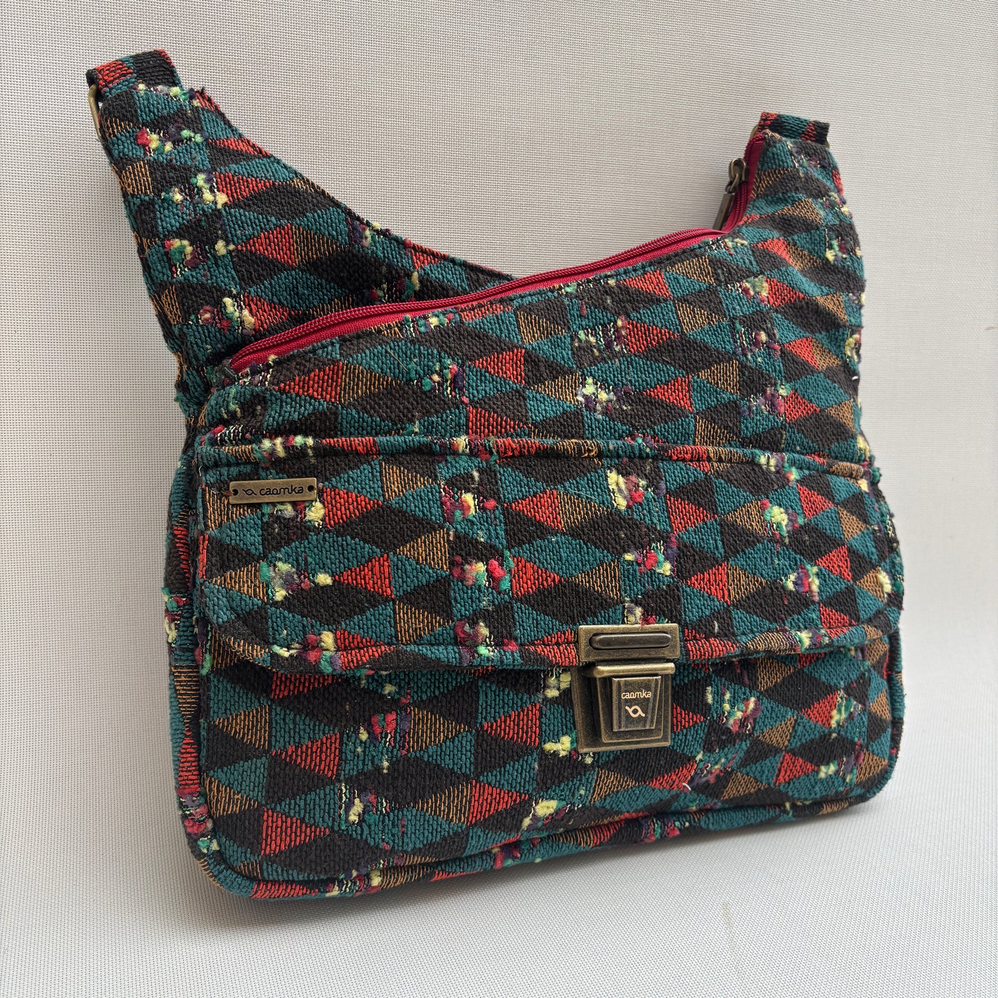 Bolso Bandolera Súper Caomka "Tribal Berry" · Pieza Única Núm. 18496