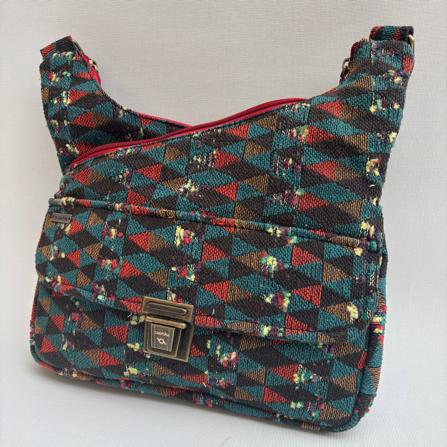 Bolso Bandolera Súper Caomka "Tribal Berry" · Pieza Única Núm. 18496