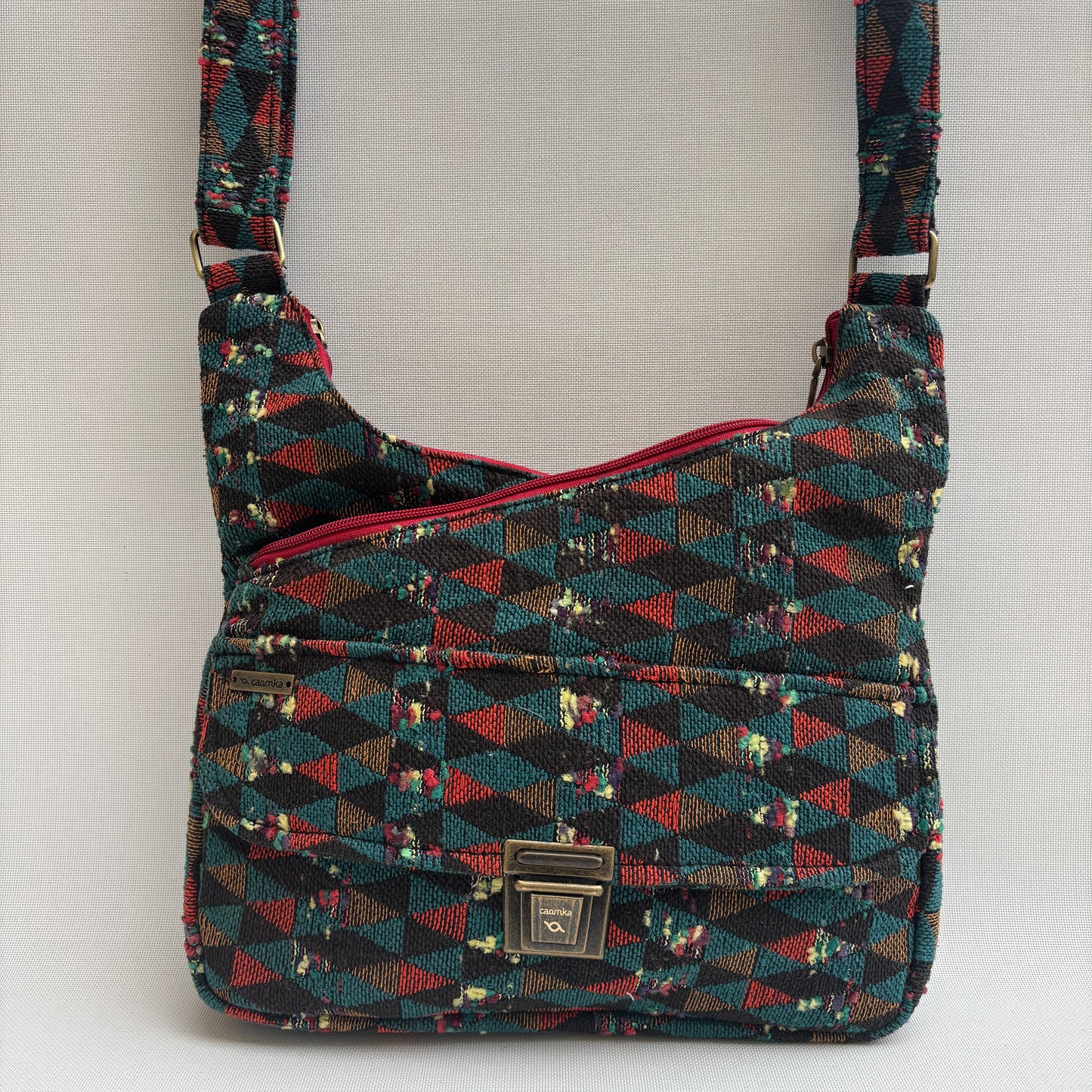 Bolso Bandolera Súper Caomka "Tribal Berry" · Pieza Única Núm. 18496