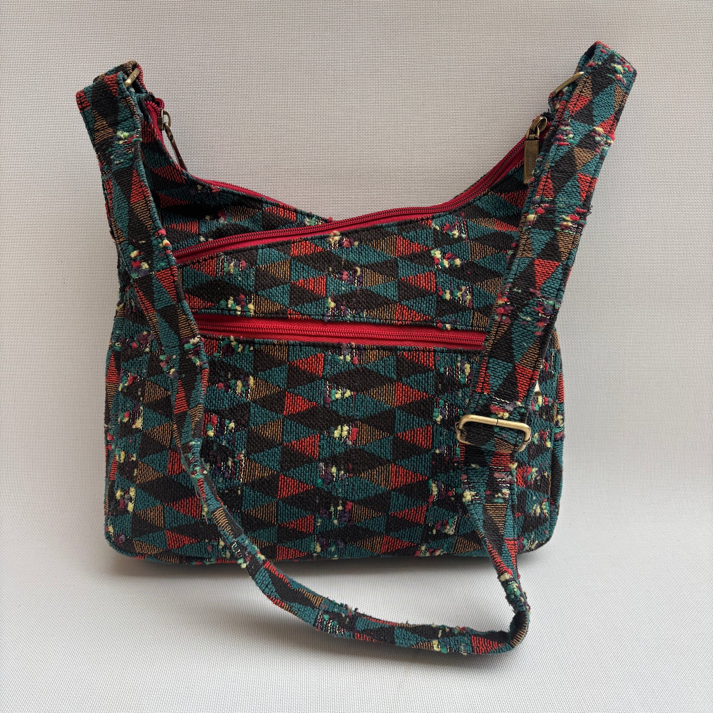 Bolso Bandolera Súper Caomka "Tribal Berry" · Pieza Única Núm. 18496