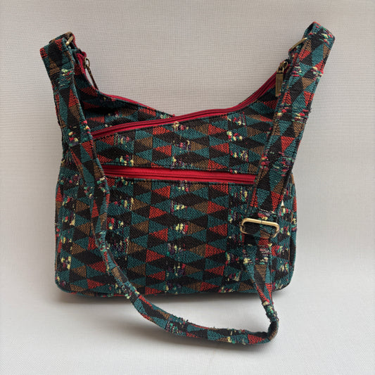 Bolso Bandolera Súper Caomka "Tribal Berry" · Pieza Única Núm. 18496