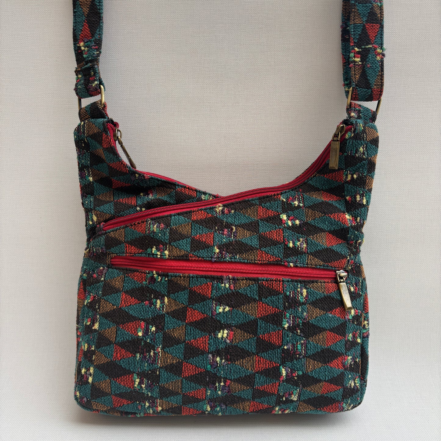 Bolso Bandolera Súper Caomka "Tribal Berry" · Pieza Única Núm. 18496
