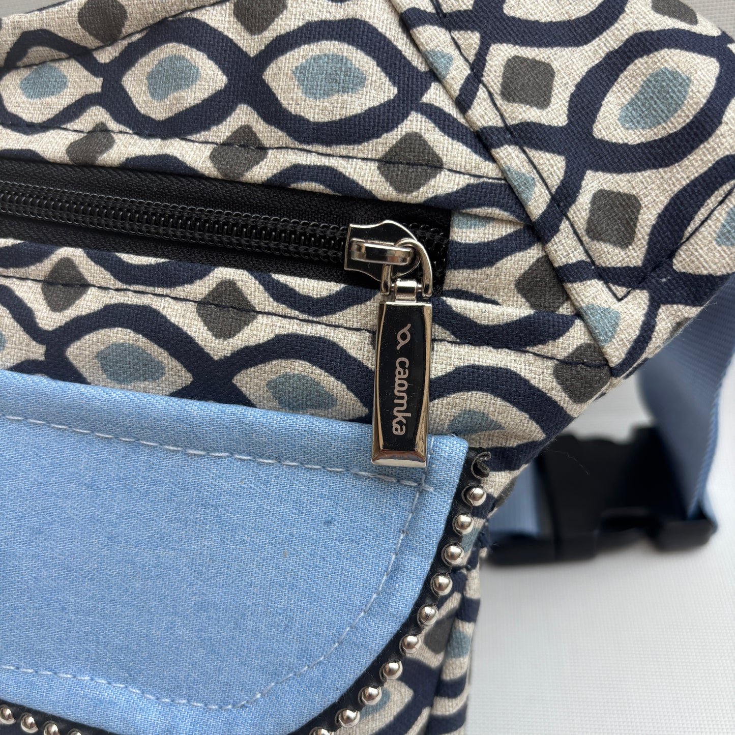 Riñonera "Soft Geometry Blue" · Pieza Única Núm. 18117