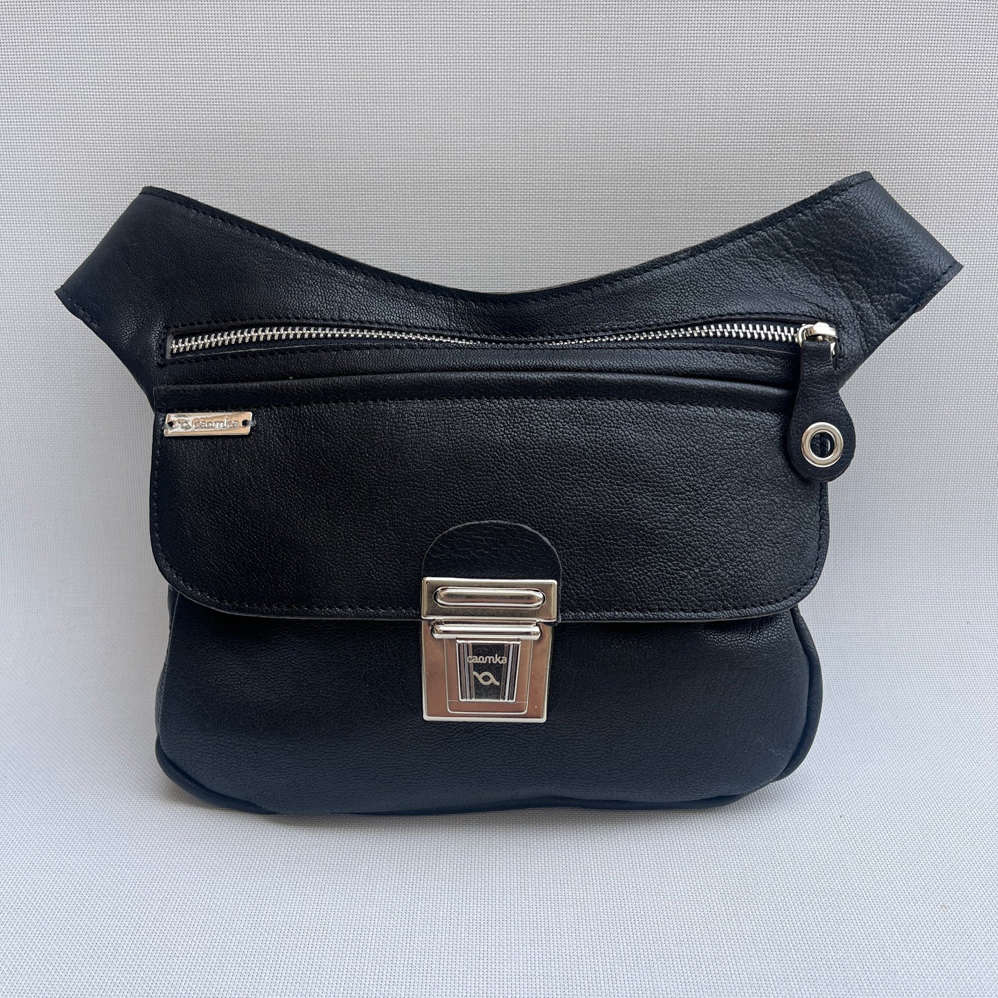 BioCuir Classic Black &amp; Silver BioCuir® Natural Leather Exclusive Piece No. 6678