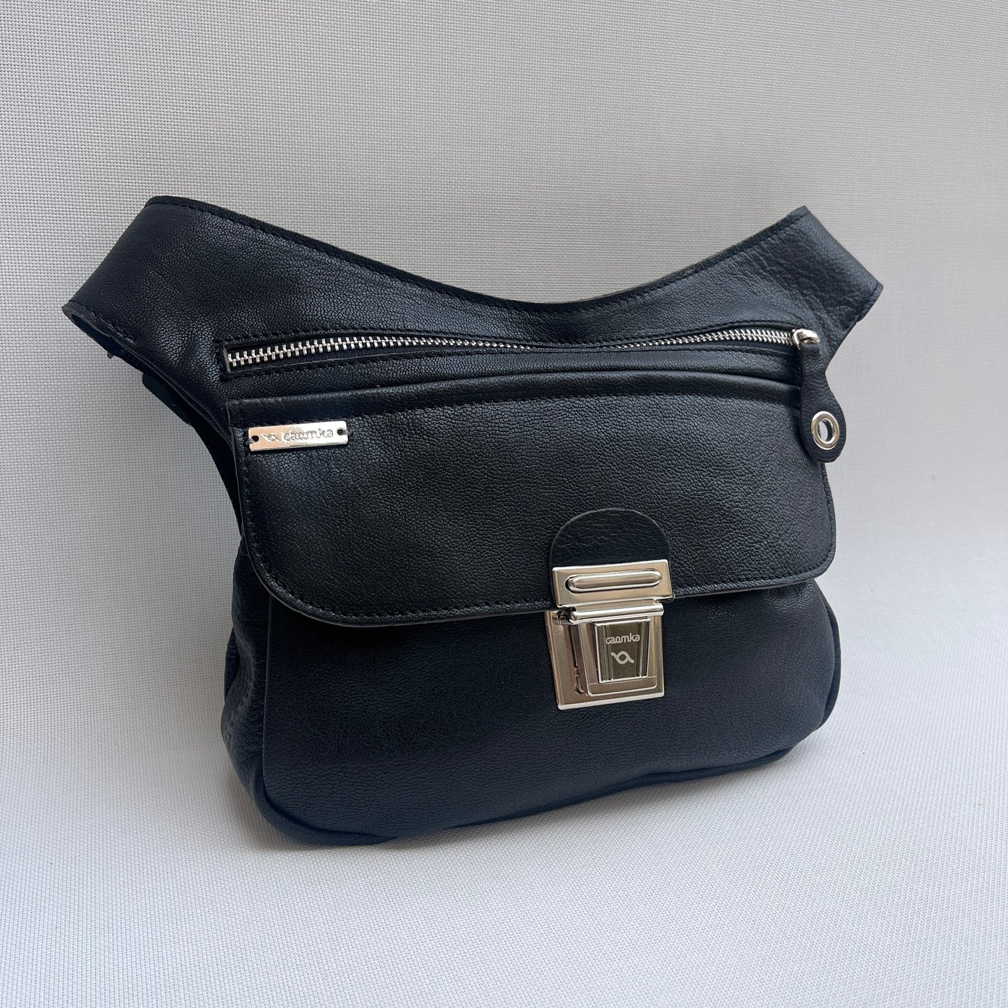 BioCuir Classic Black &amp; Silver BioCuir® Natural Leather Exclusive Piece No. 6678