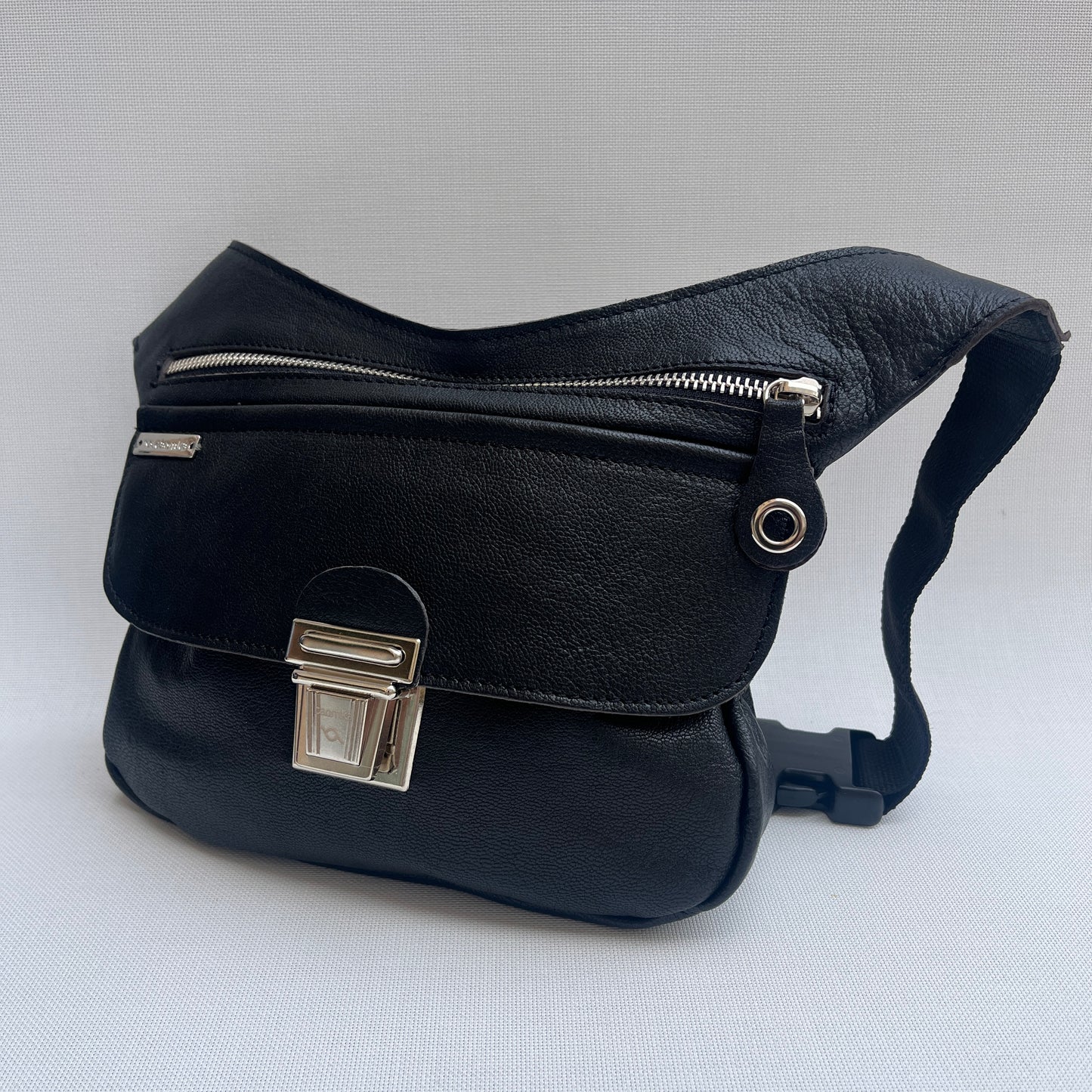 BioCuir Classic Black &amp; Silver BioCuir® Natural Leather Exclusive Piece No. 6678