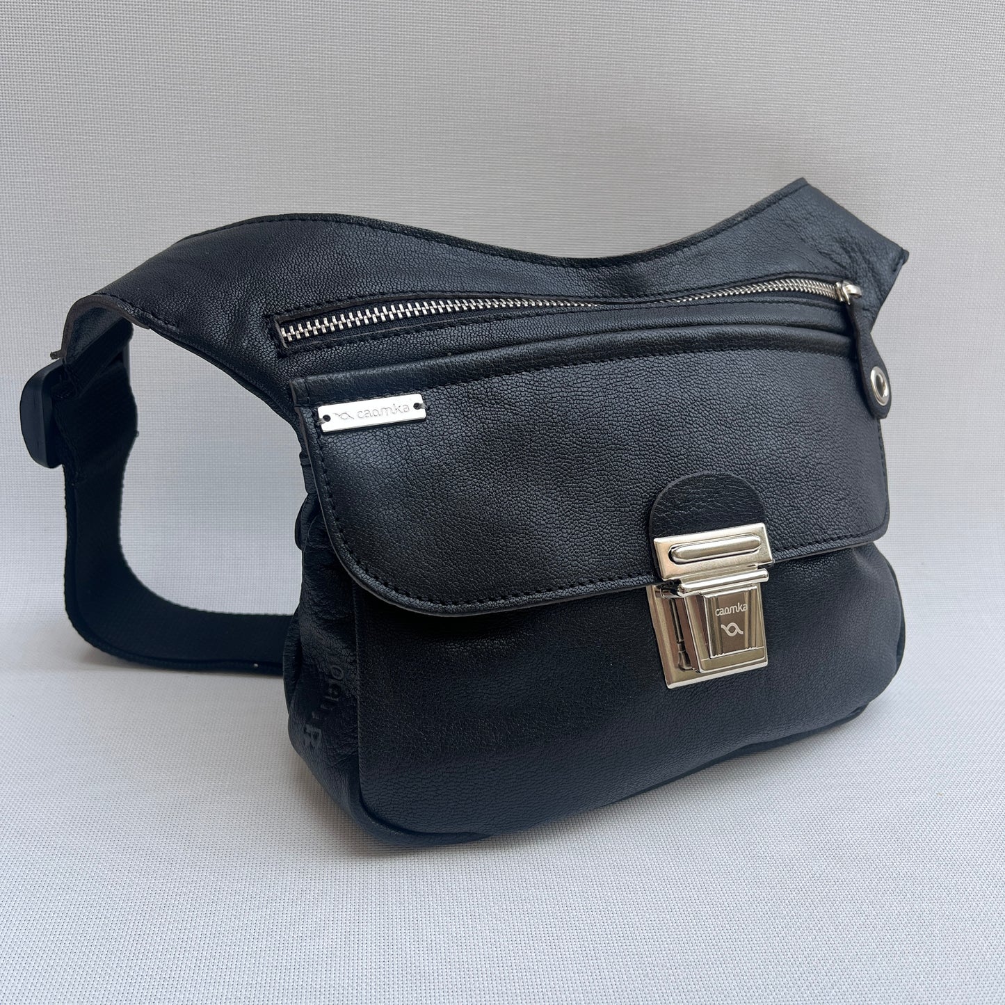 BioCuir Classic Black &amp; Silver BioCuir® Natural Leather Exclusive Piece No. 6678