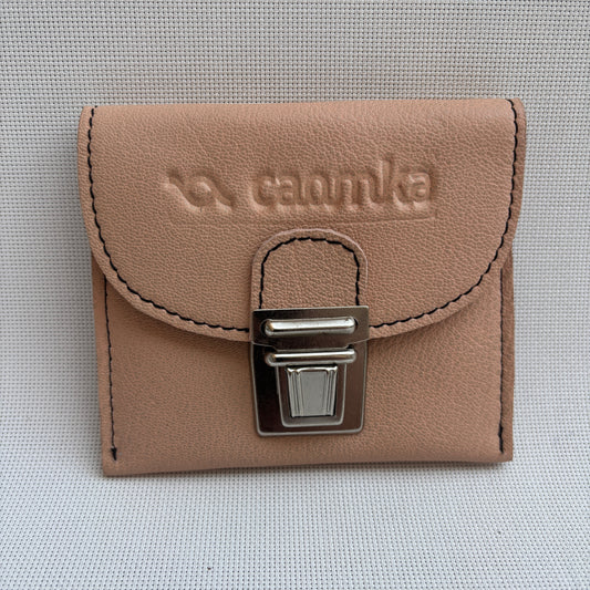 CAOMKA Coin Holder Natural BioCuir® Leather Exclusive Piece No. 12375