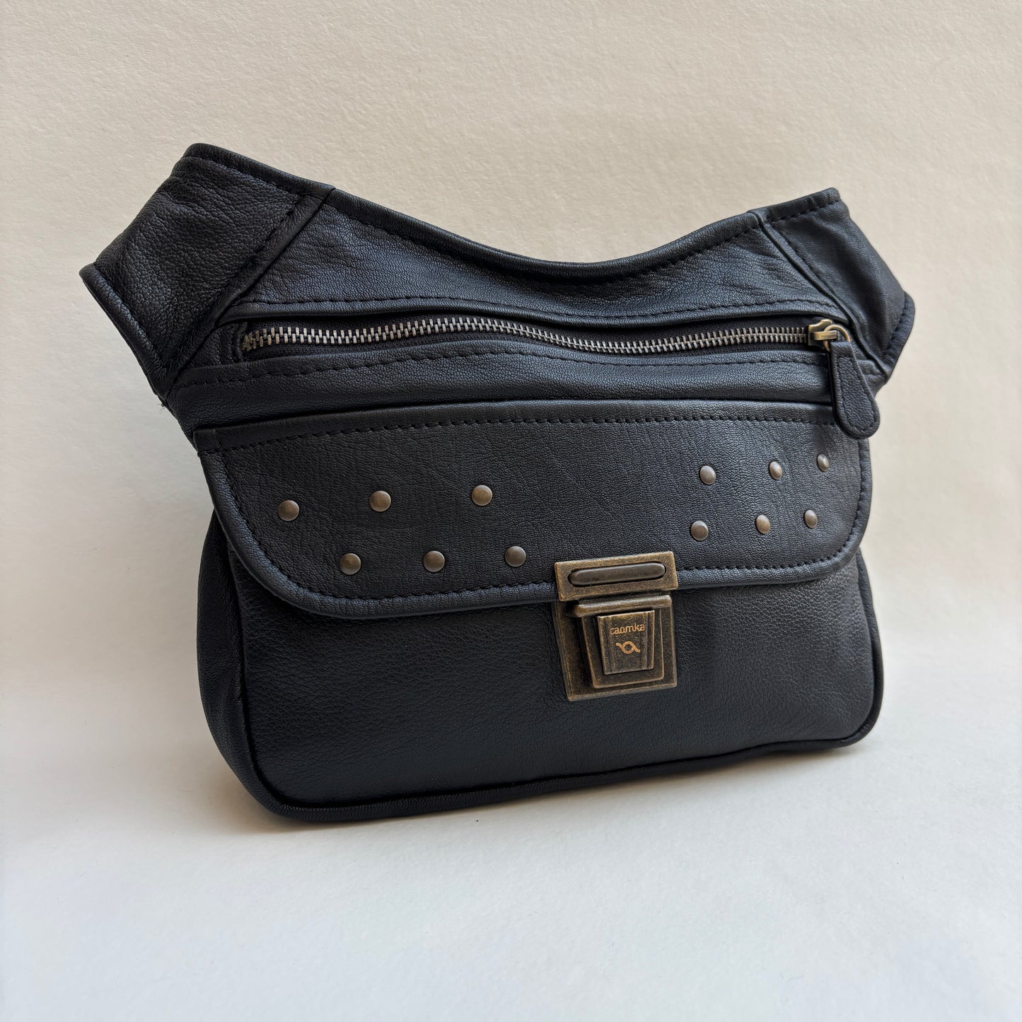 BioCuir Classic Black &amp; Silver BioCuir® Natural Leather Exclusive Piece No. 6678