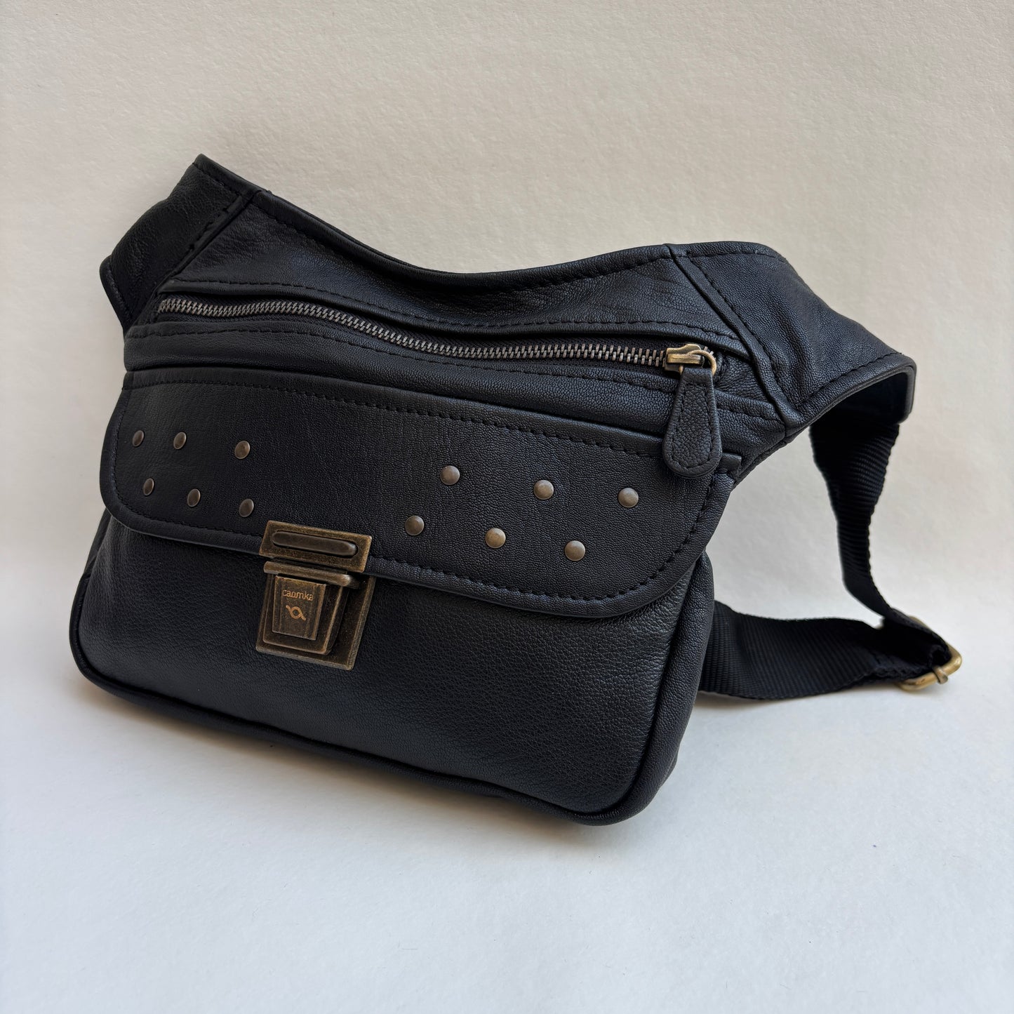 BioCuir Classic Black &amp; Silver BioCuir® Natural Leather Exclusive Piece No. 6678