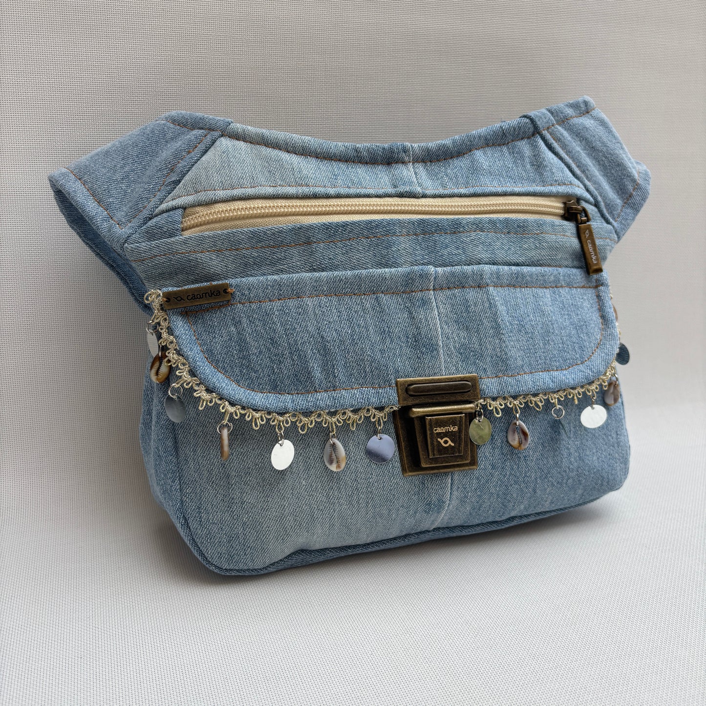 Riñonera "Jeans Top" ♻️ Jeans Recycled ♻️ · Pieza Única Núm. 17913