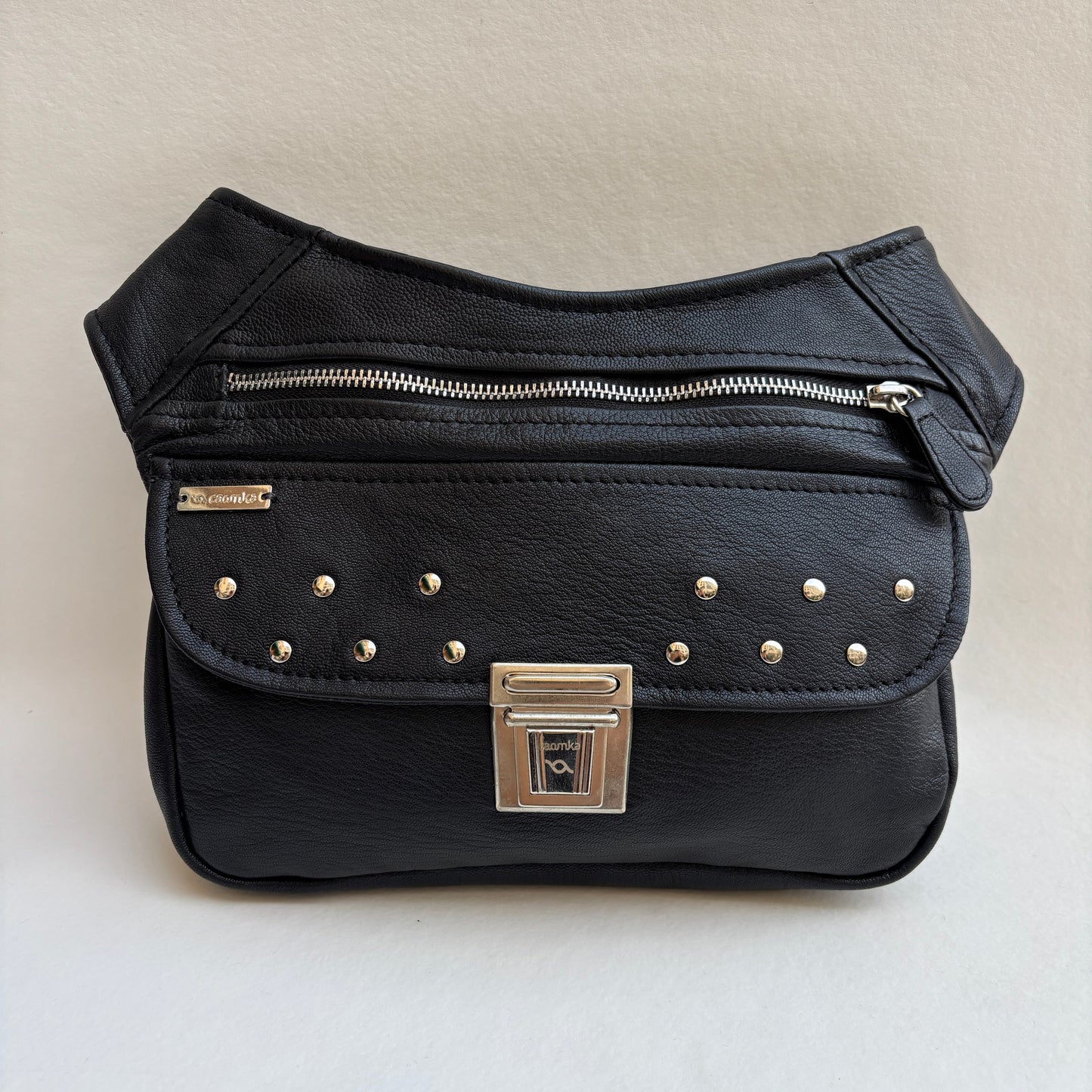 BioCuir Classic Black &amp; Silver BioCuir® Natural Leather Exclusive Piece No. 6678