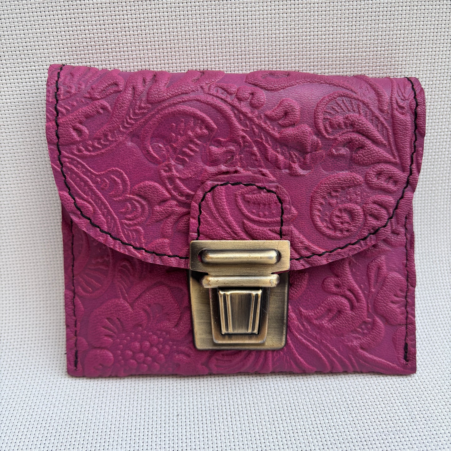 Mini monedero en piel Fucsia "SLIM" · Pieza Exclusiva Núm. 17167