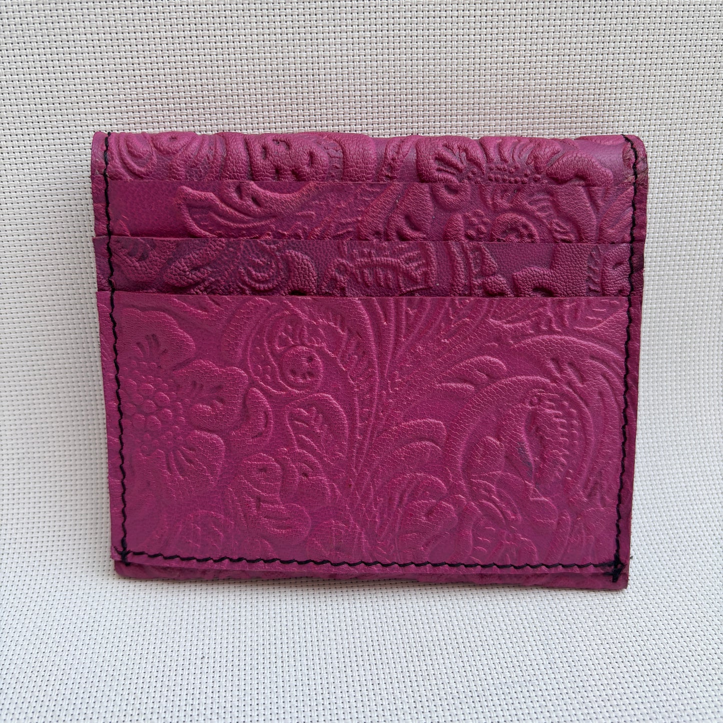 Mini monedero en piel Fucsia "SLIM" · Pieza Exclusiva Núm. 17167