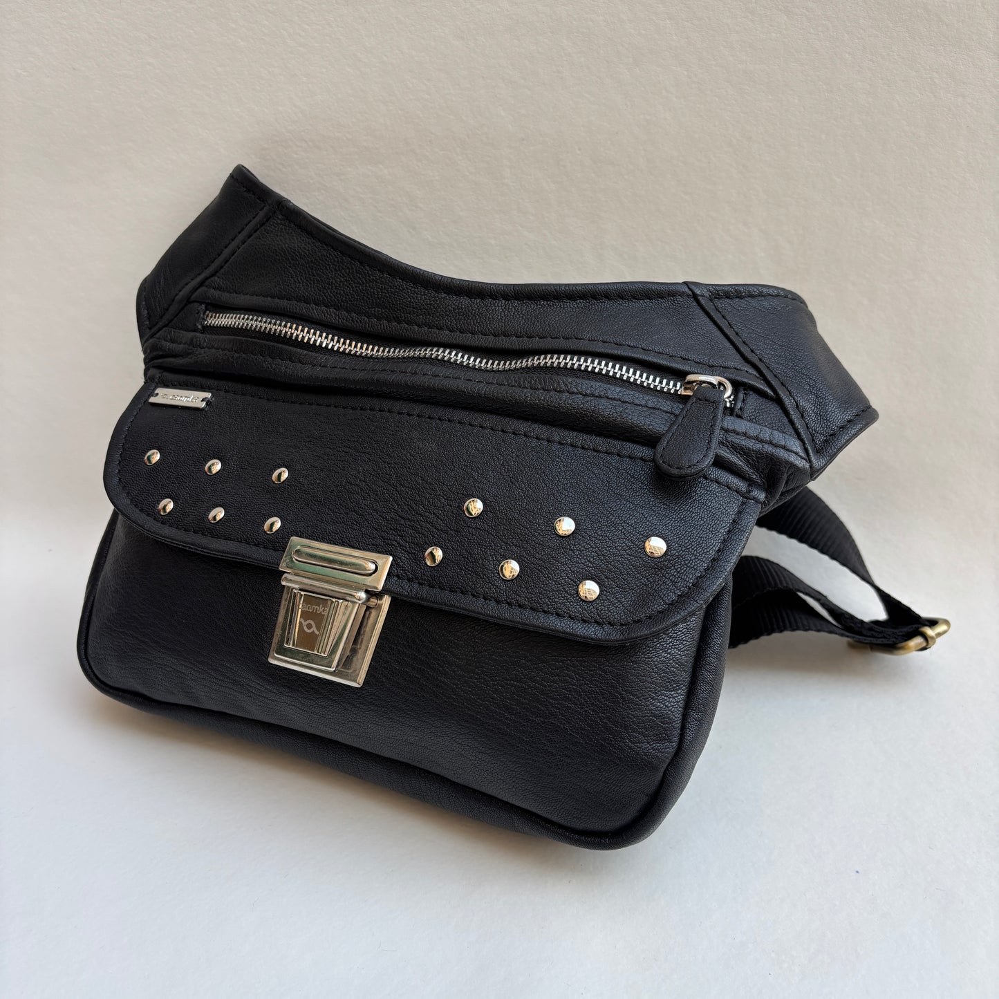 BioCuir Classic Black &amp; Silver BioCuir® Natural Leather Exclusive Piece No. 6678