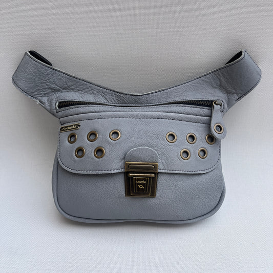 Premium Gris Perla Circles & Old Gold · Piel natural BioCuir® · Pieza Exclusiva Núm. 14194