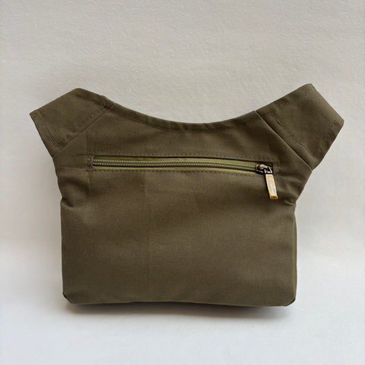 Riñonera "Classic Green Kaki" + Bolsillo trasero · Pieza Única Núm. 19576