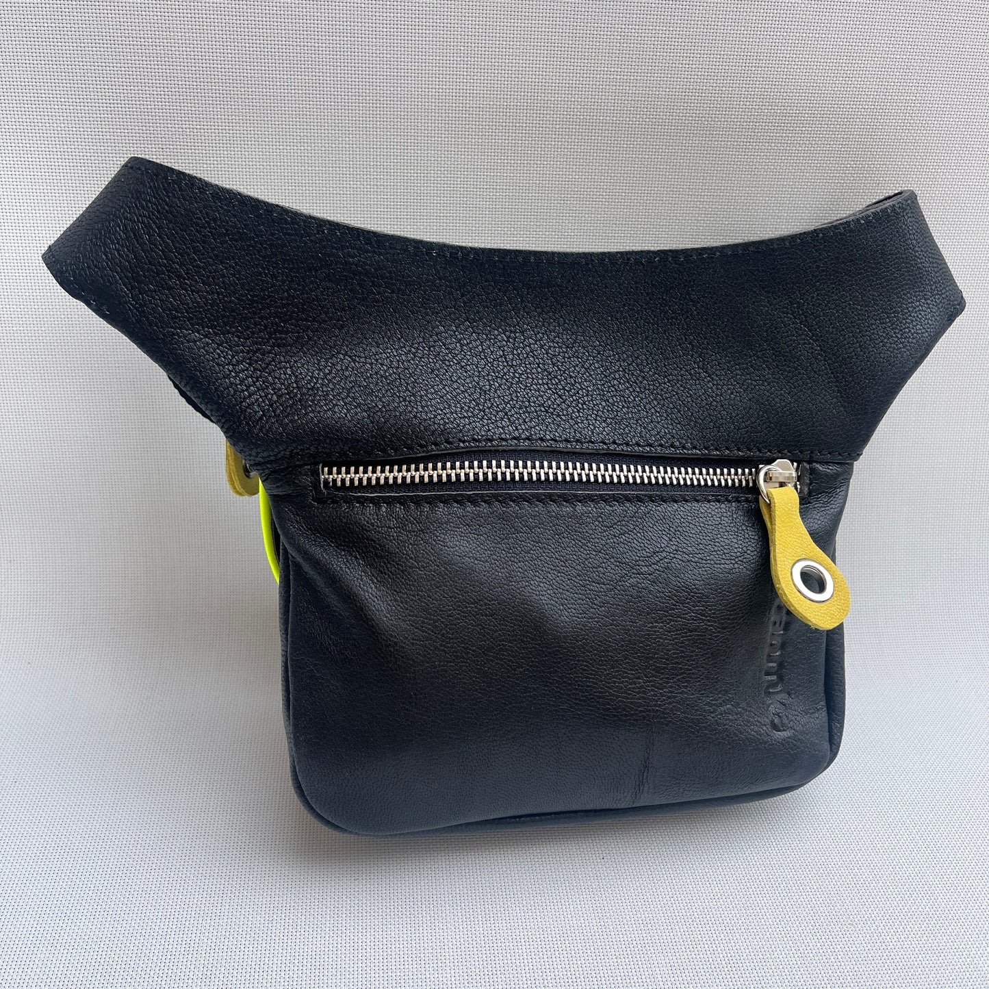Mini Black &amp; Silver Natural BioCuir® Leather Exclusive Piece No. 11759