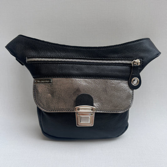 Mini Special Black & Silver · Piel natural BioCuir® · Pieza Exclusiva Núm. 14112