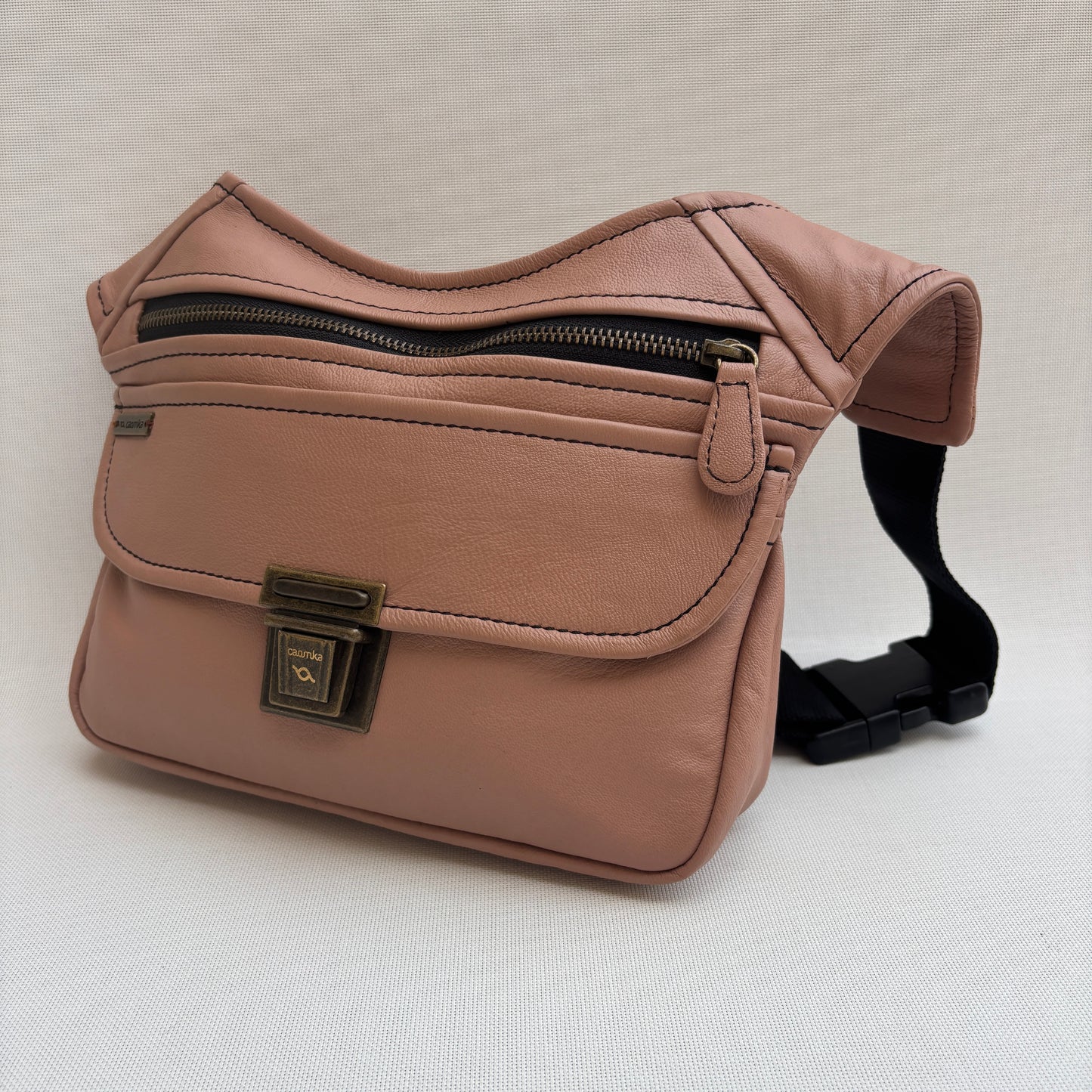 Riñonera Classic Pink & Old Gold · Piel · Pieza Exclusiva Núm. 17909