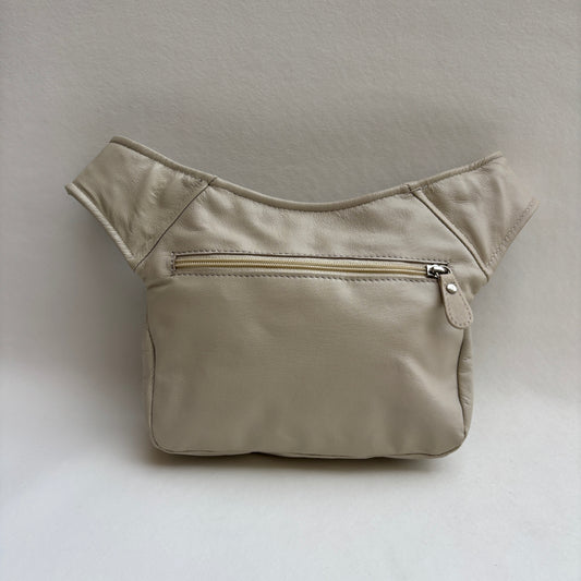 Riñonera Numa "Special Beige & Chocolate” + Bolsillo trasero · Piel · Pieza Exclusiva Núm. 19492
