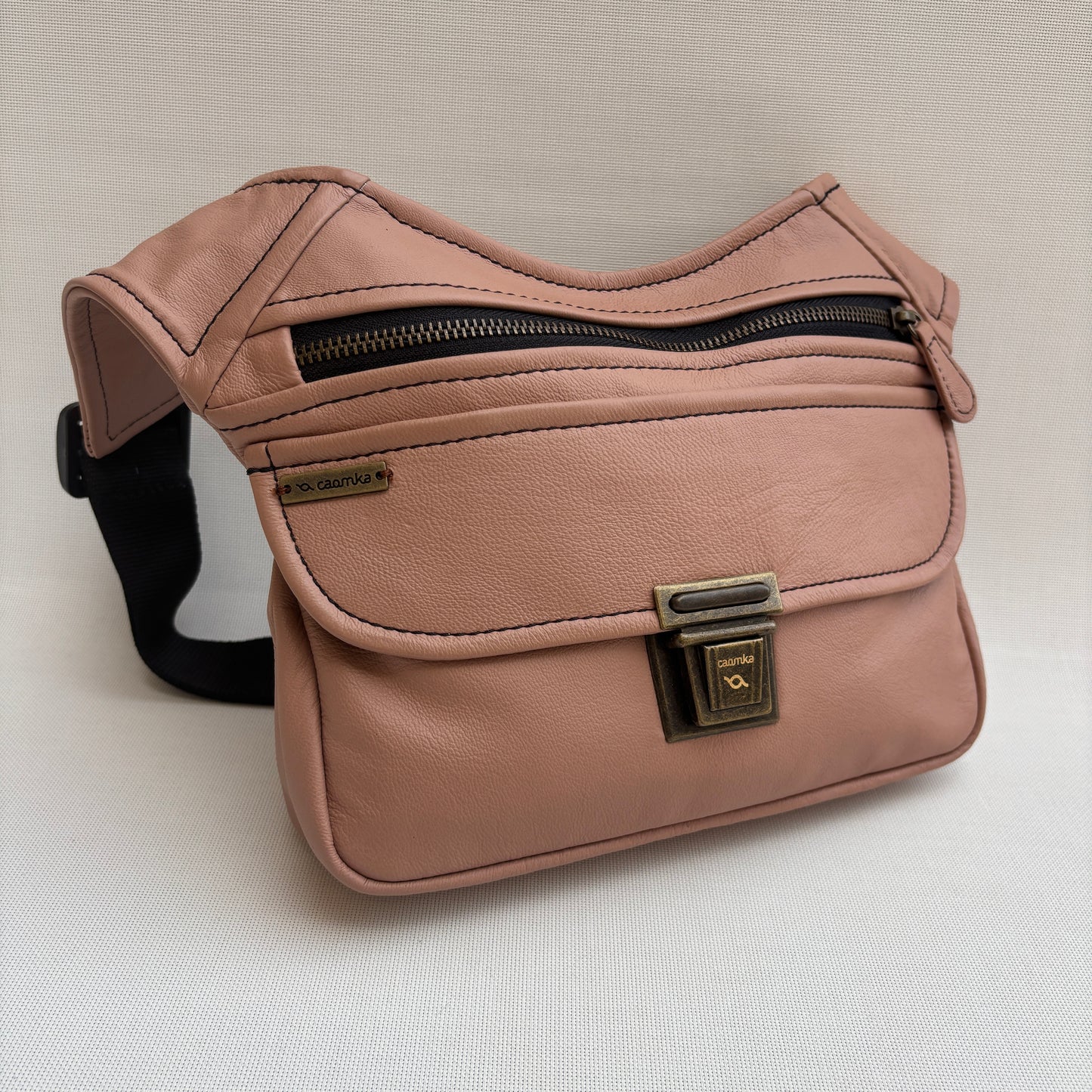 Riñonera Classic Pink & Old Gold · Piel · Pieza Exclusiva Núm. 17909