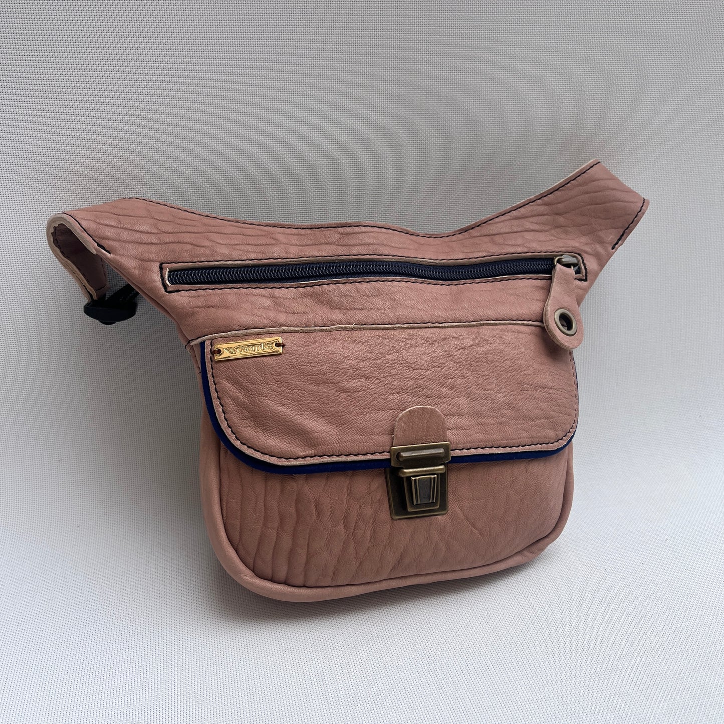 Mini Turquoise &amp; Pearl Gray Natural BioCuir® Leather Exclusive Piece No. 13365