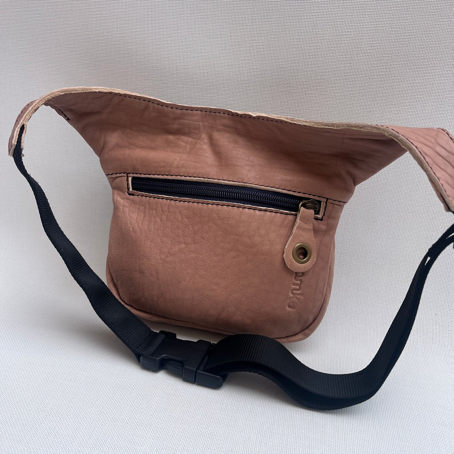 Mini Turquoise &amp; Pearl Gray Natural BioCuir® Leather Exclusive Piece No. 13365