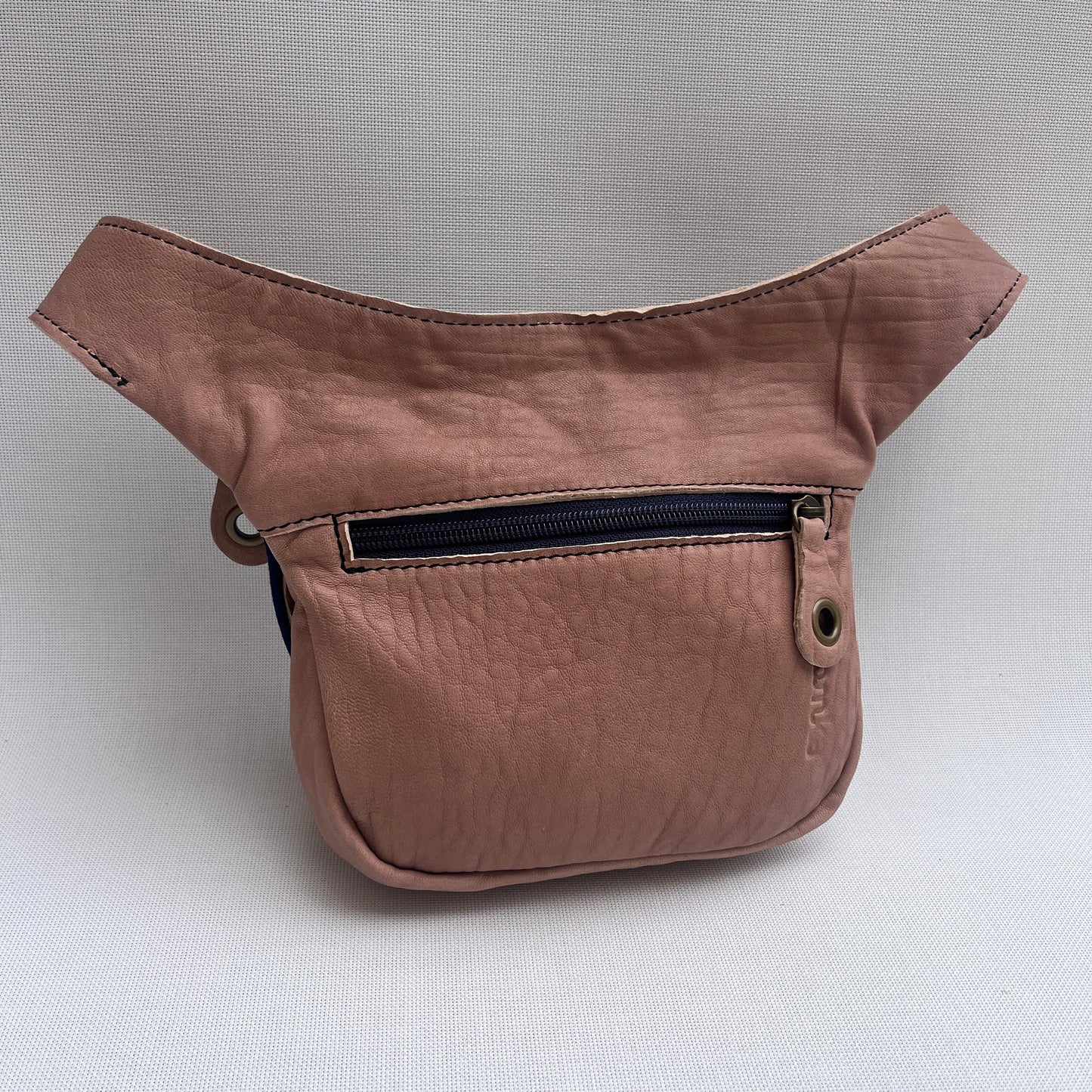 Mini Turquoise &amp; Pearl Gray Natural BioCuir® Leather Exclusive Piece No. 13365