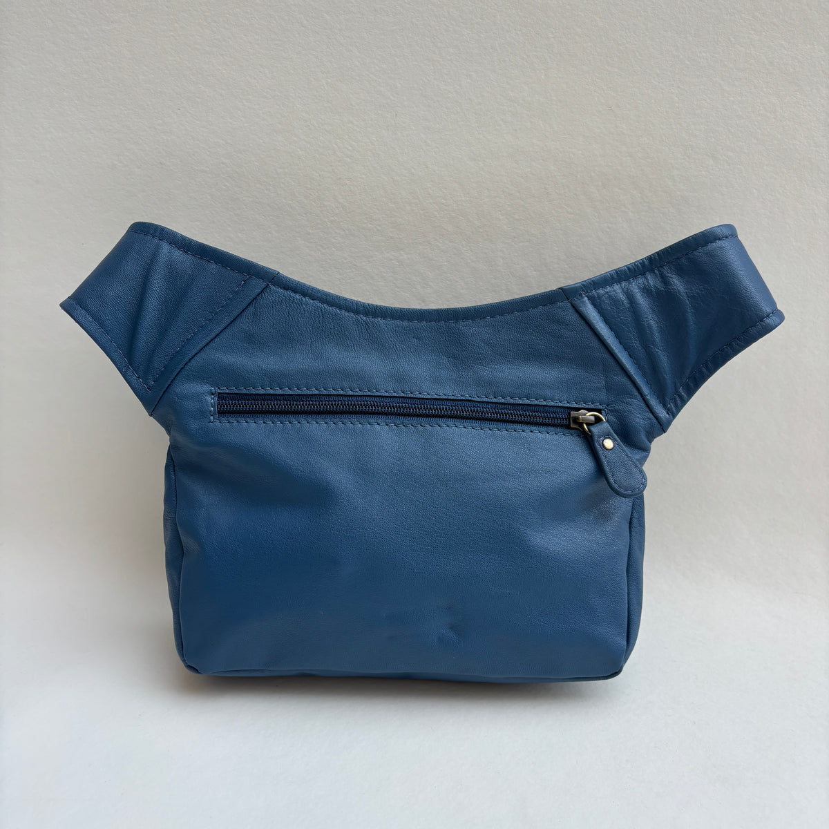 Riñonera Numa "Classic Blue Lavender & Old Gold” + Bolsillo trasero · Piel · Pieza Exclusiva Núm. 19488