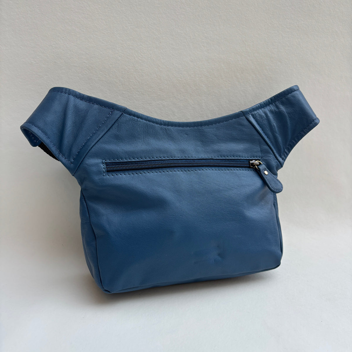 Riñonera Numa "Classic Blue Lavender & Old Gold” + Bolsillo trasero · Piel · Pieza Exclusiva Núm. 19488