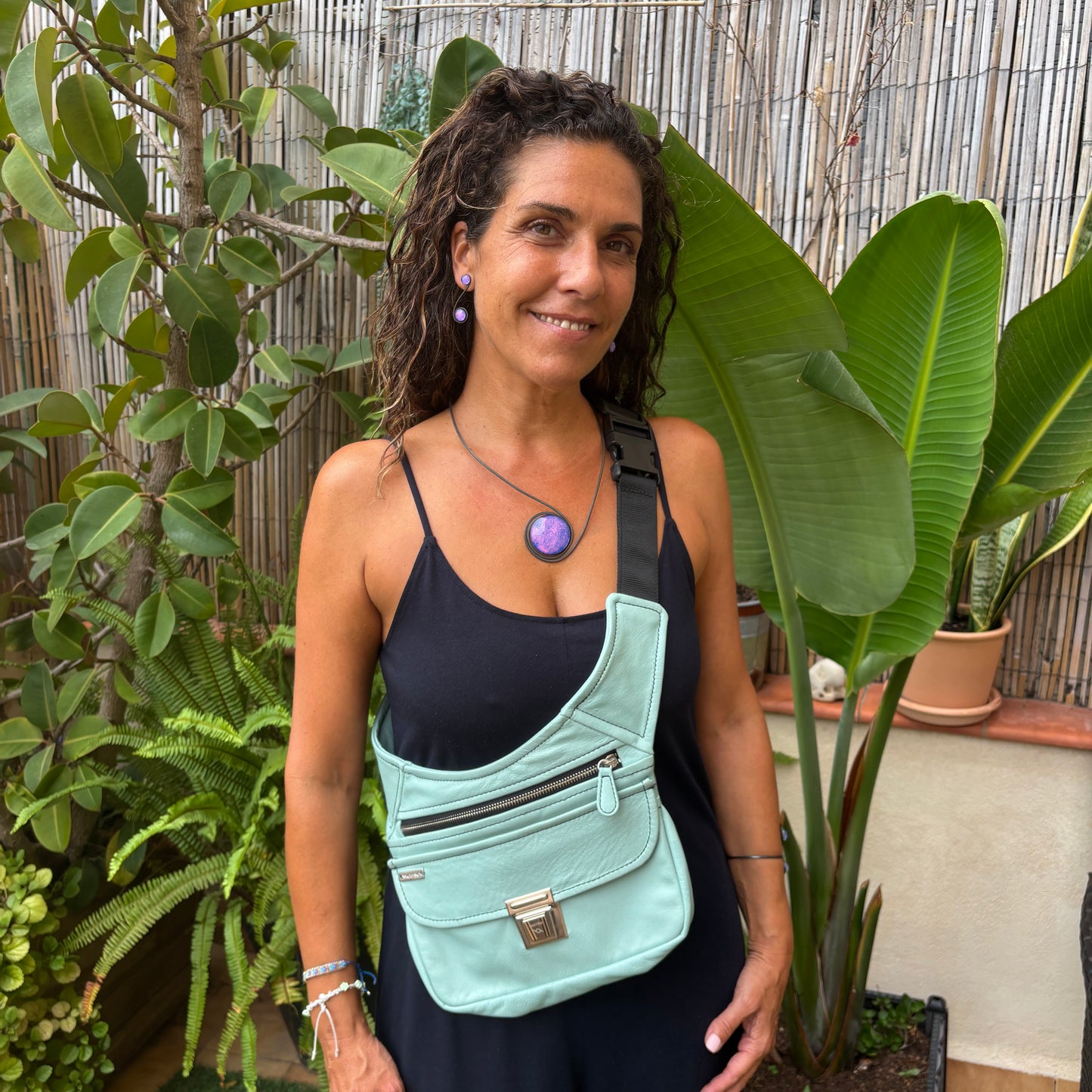 Riñonera Classic Turquesa & Silver · Piel · Pieza Exclusiva Núm. 17910