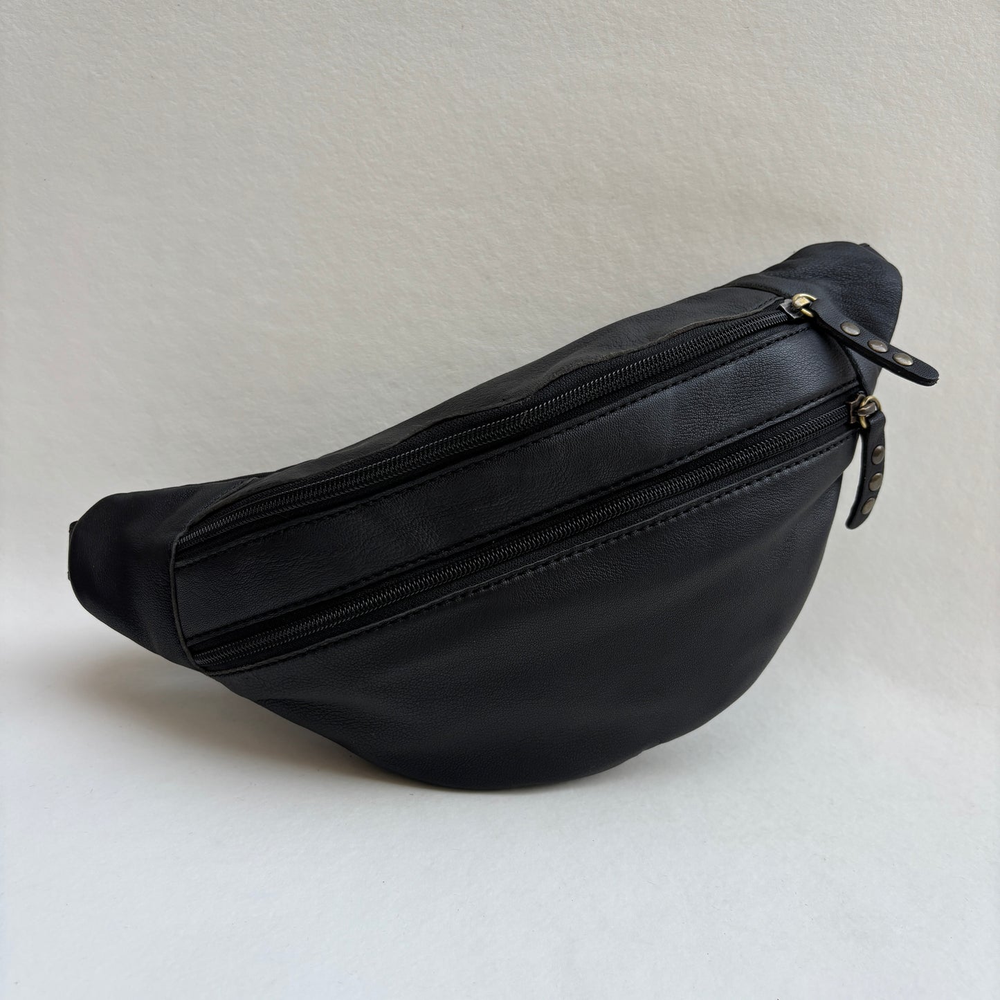 Premium Retro Chic Green BioCuir® Natural Leather Exclusive Piece No. 12639
