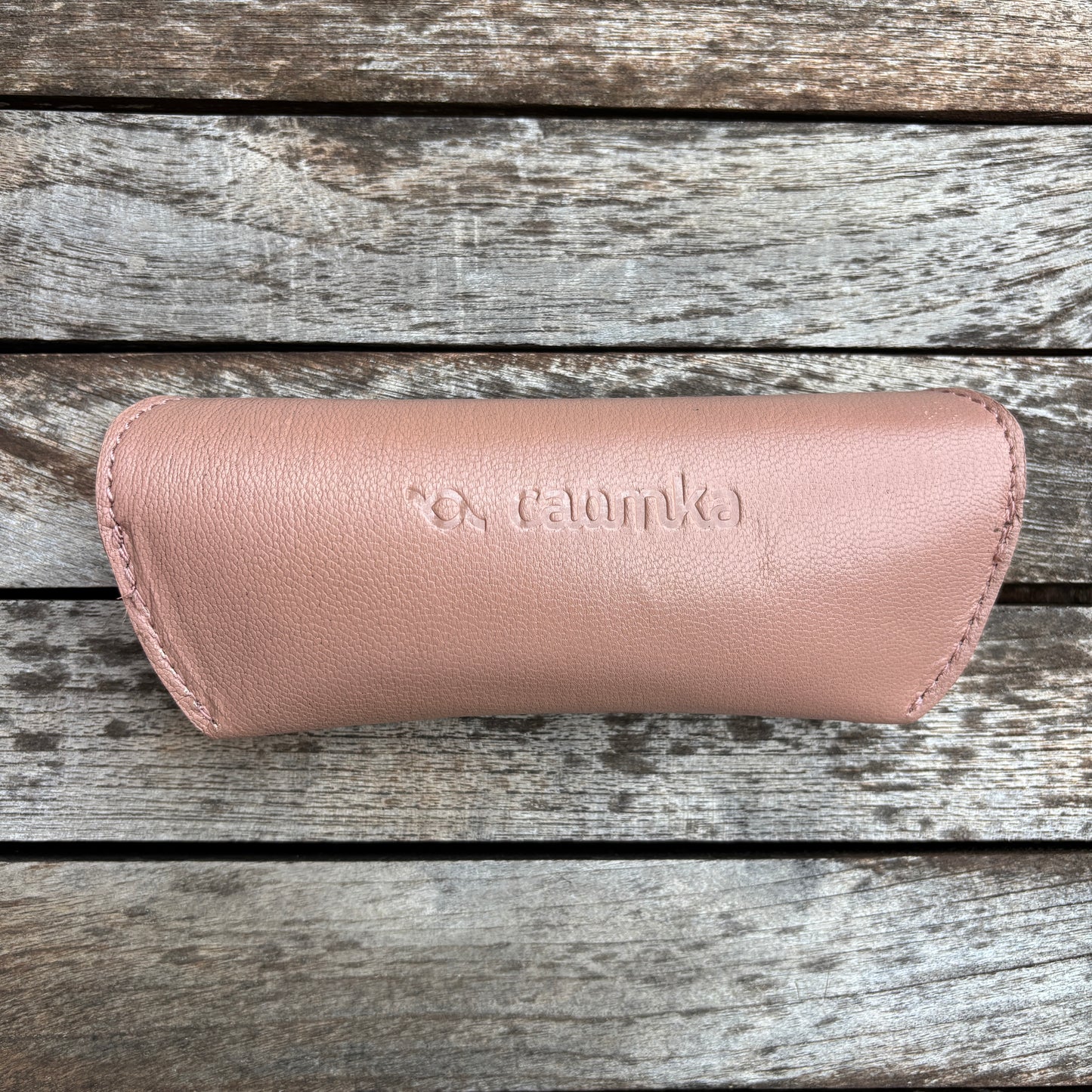 Estuche para gafas 100% de piel en color: "Rosa Nude" · Pieza exclusiva núm. 18584