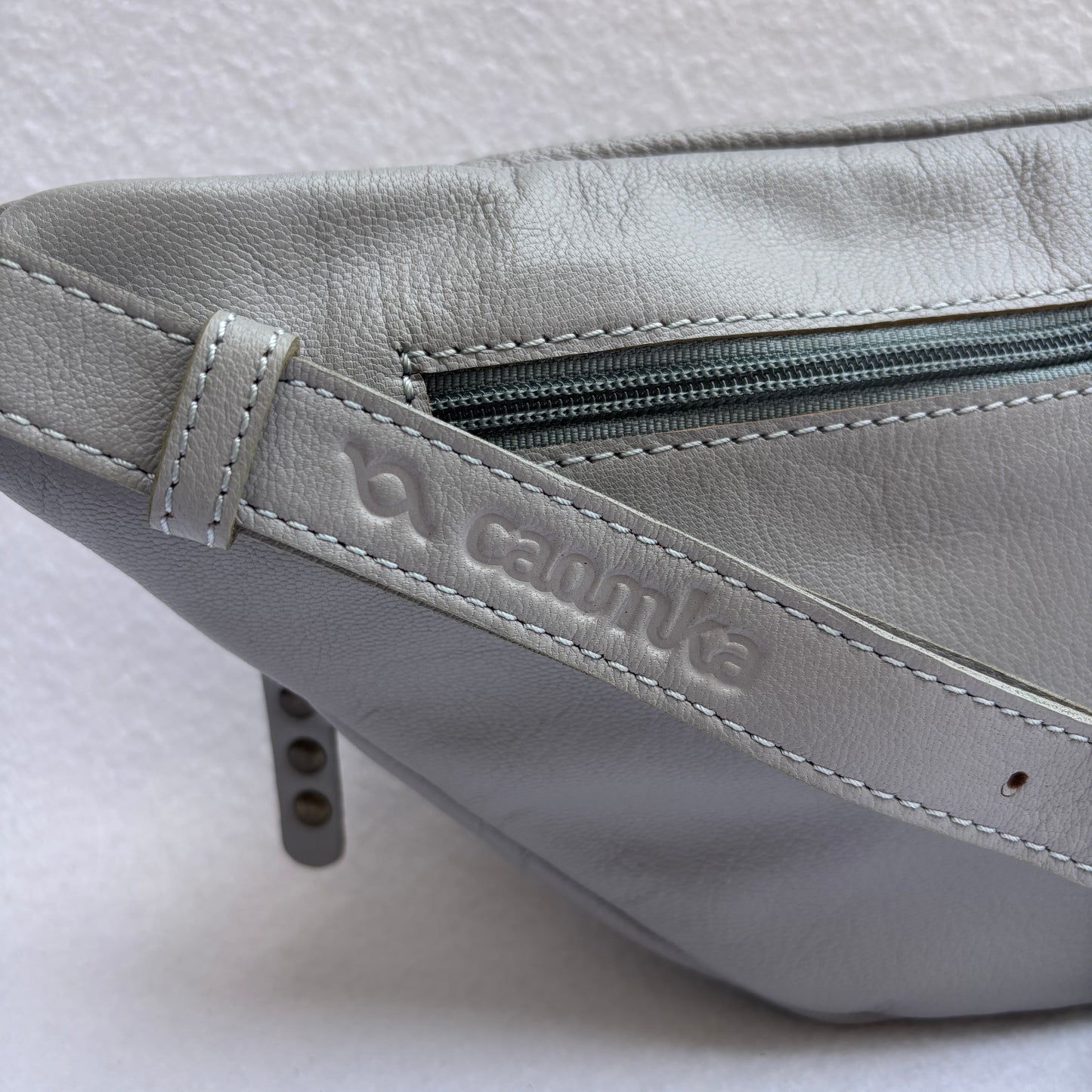 Premium Retro Chic Green BioCuir® Natural Leather Exclusive Piece No. 12639