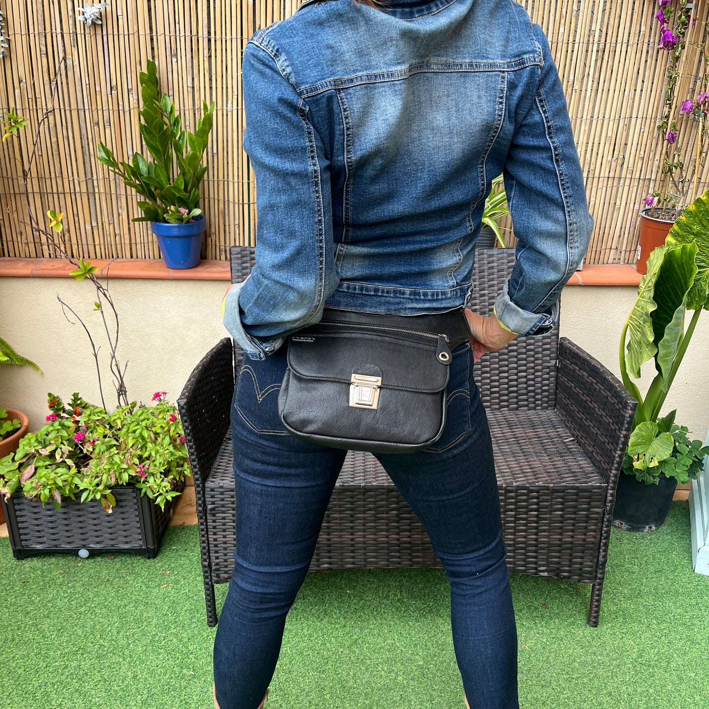 BioCuir Classic Black &amp; Silver BioCuir® Natural Leather Exclusive Piece No. 6678