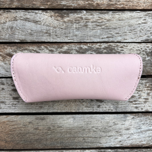 Estuche para gafas 100% de piel en color: "Rosa" · Pieza exclusiva núm. 18573