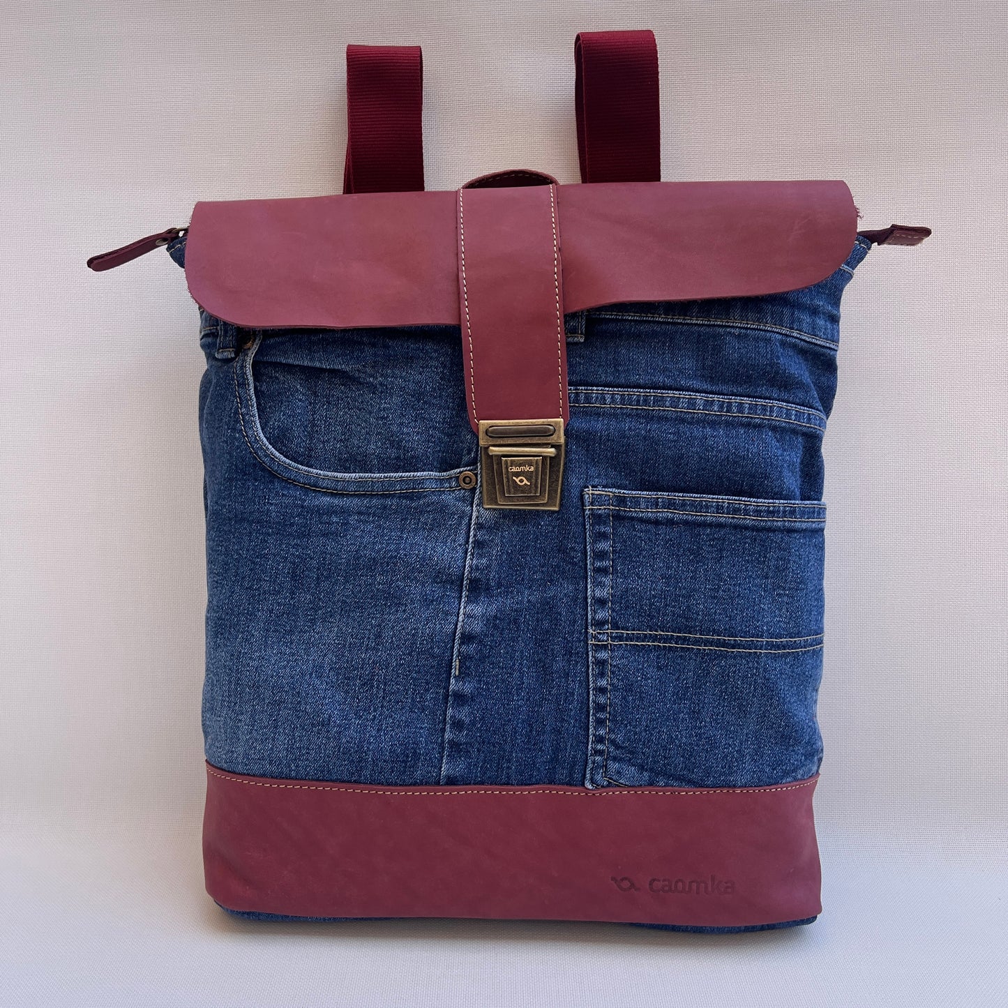Mochila Top Caomka Recycled ♻️ Jeans · Pieza Única 15464