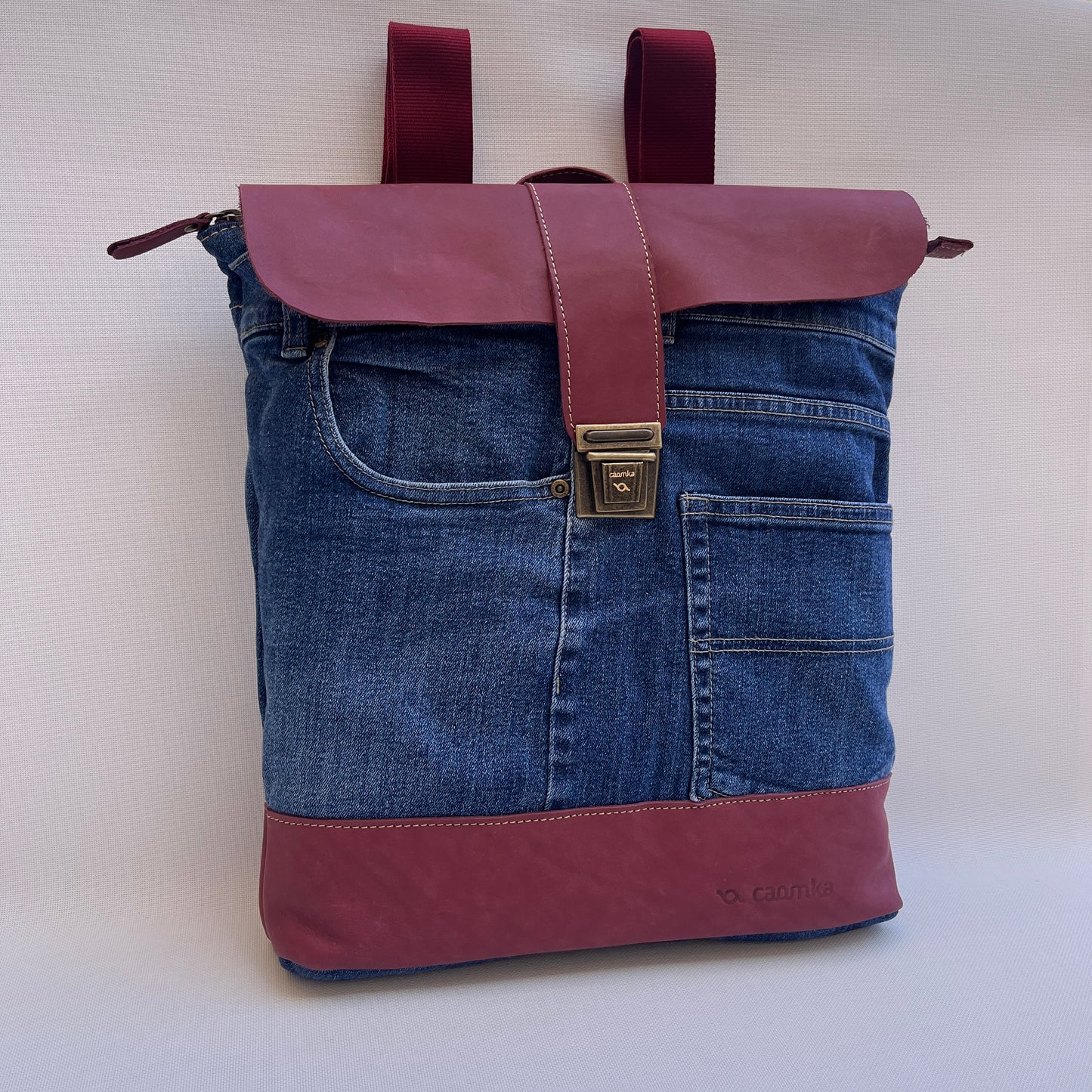 Mochila Top Caomka Recycled ♻️ Jeans · Pieza Única 15464