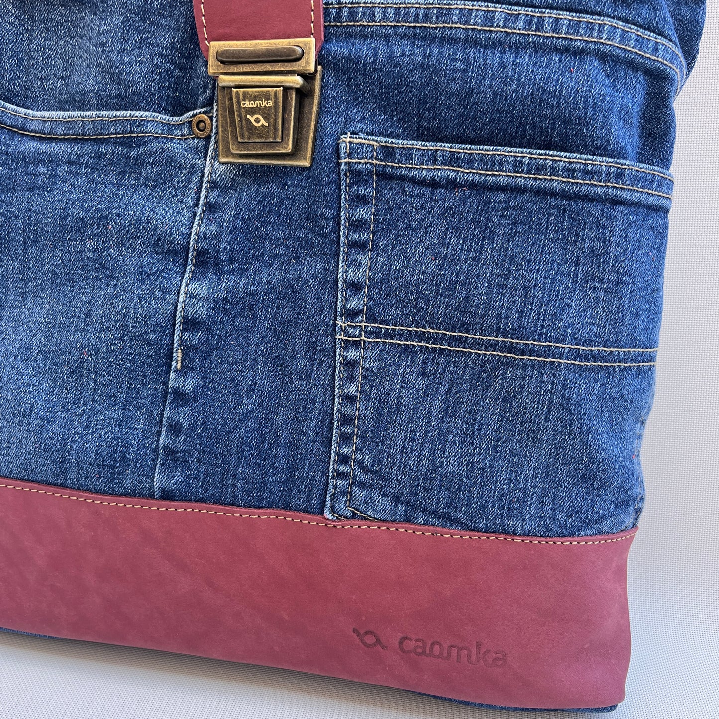 Mochila Top Caomka Recycled ♻️ Jeans · Pieza Única 15464