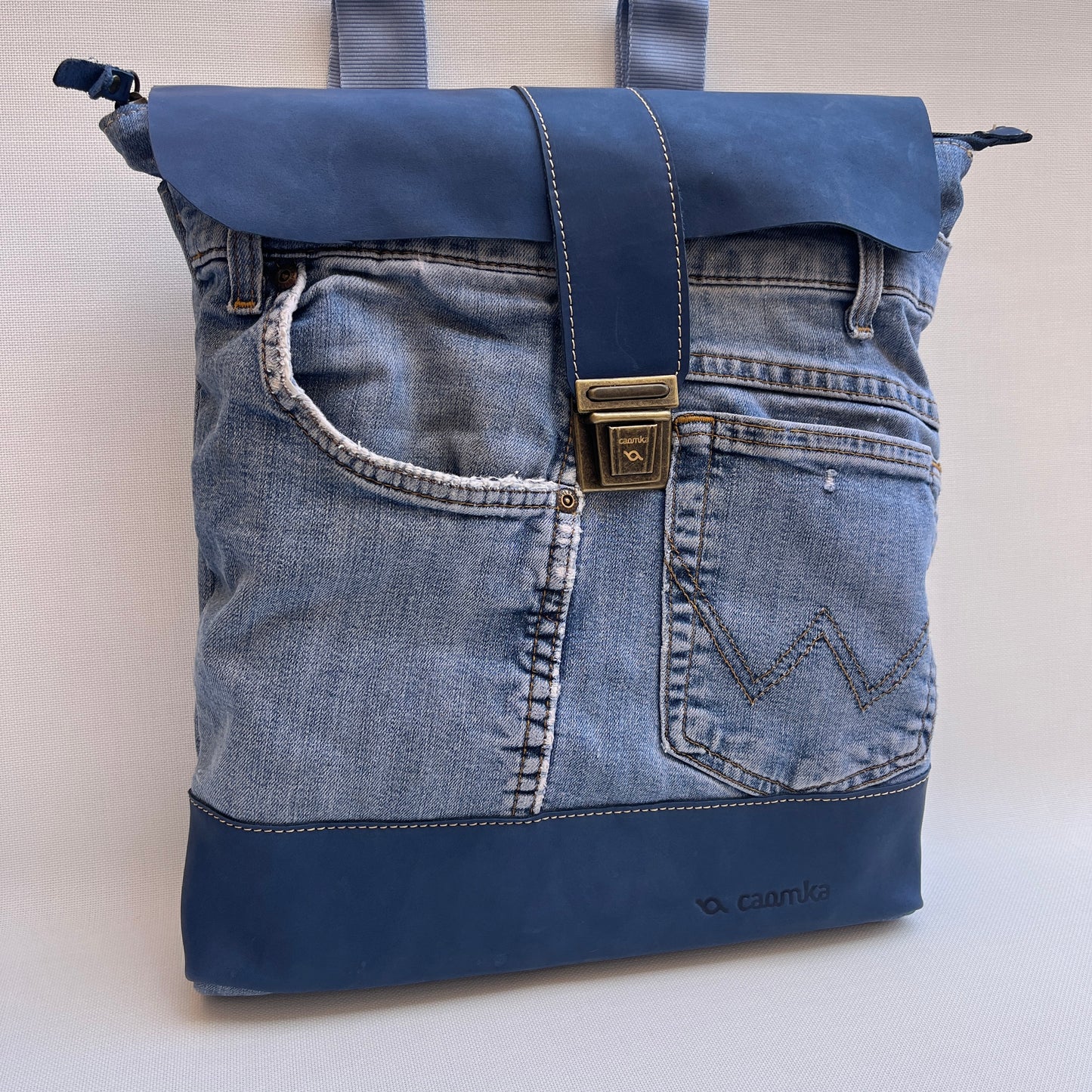 Mochila Top Caomka Recycled ♻️ Jeans · Pieza Única 15465