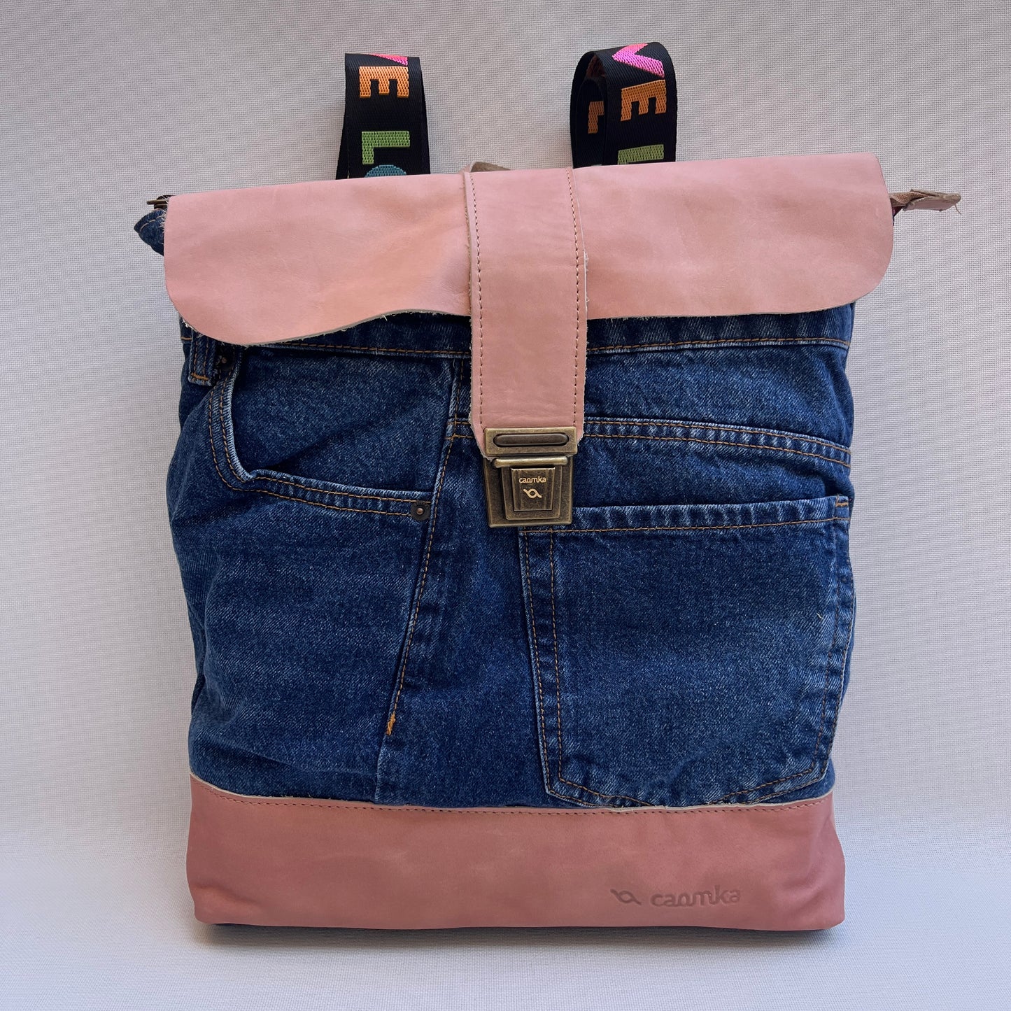 Mochila Top Caomka Recycled ♻️ Jeans · Pieza Única 15466