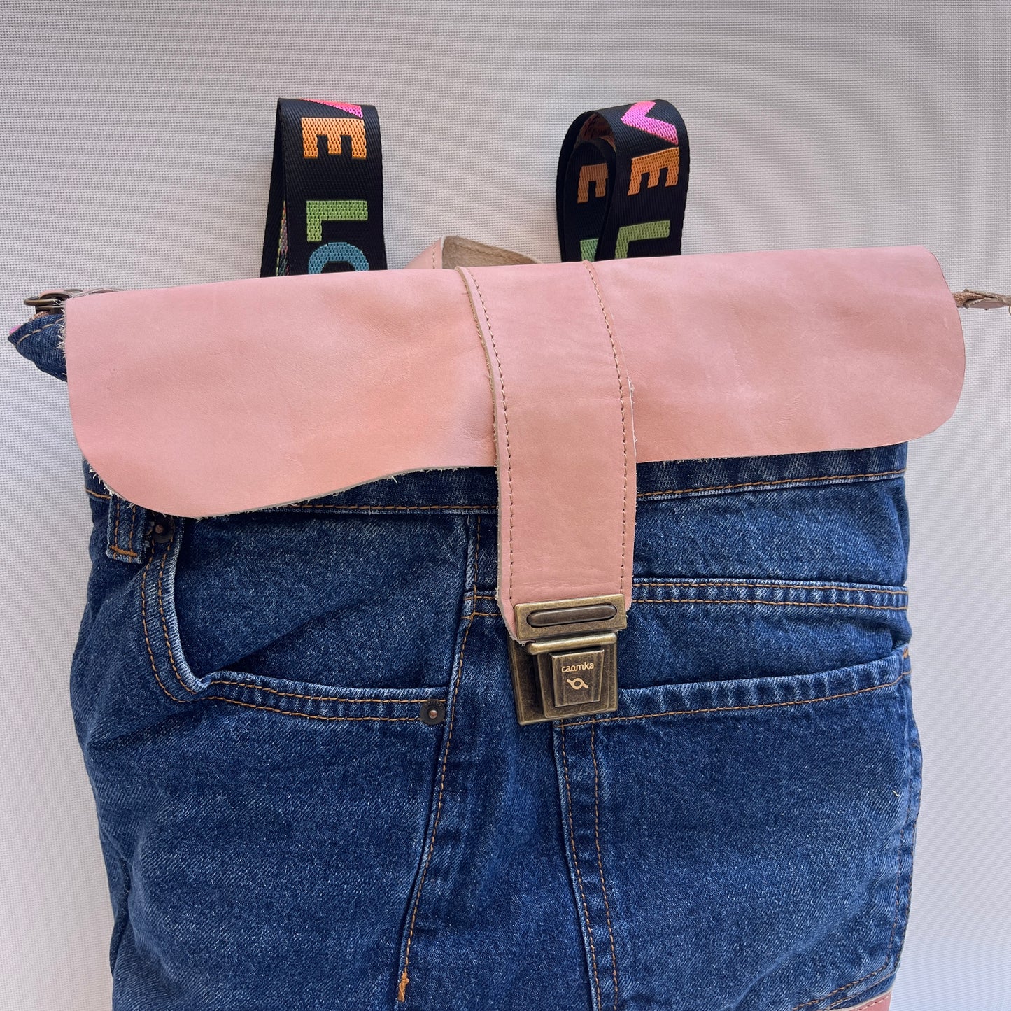Mochila Top Caomka Recycled ♻️ Jeans · Pieza Única 15466
