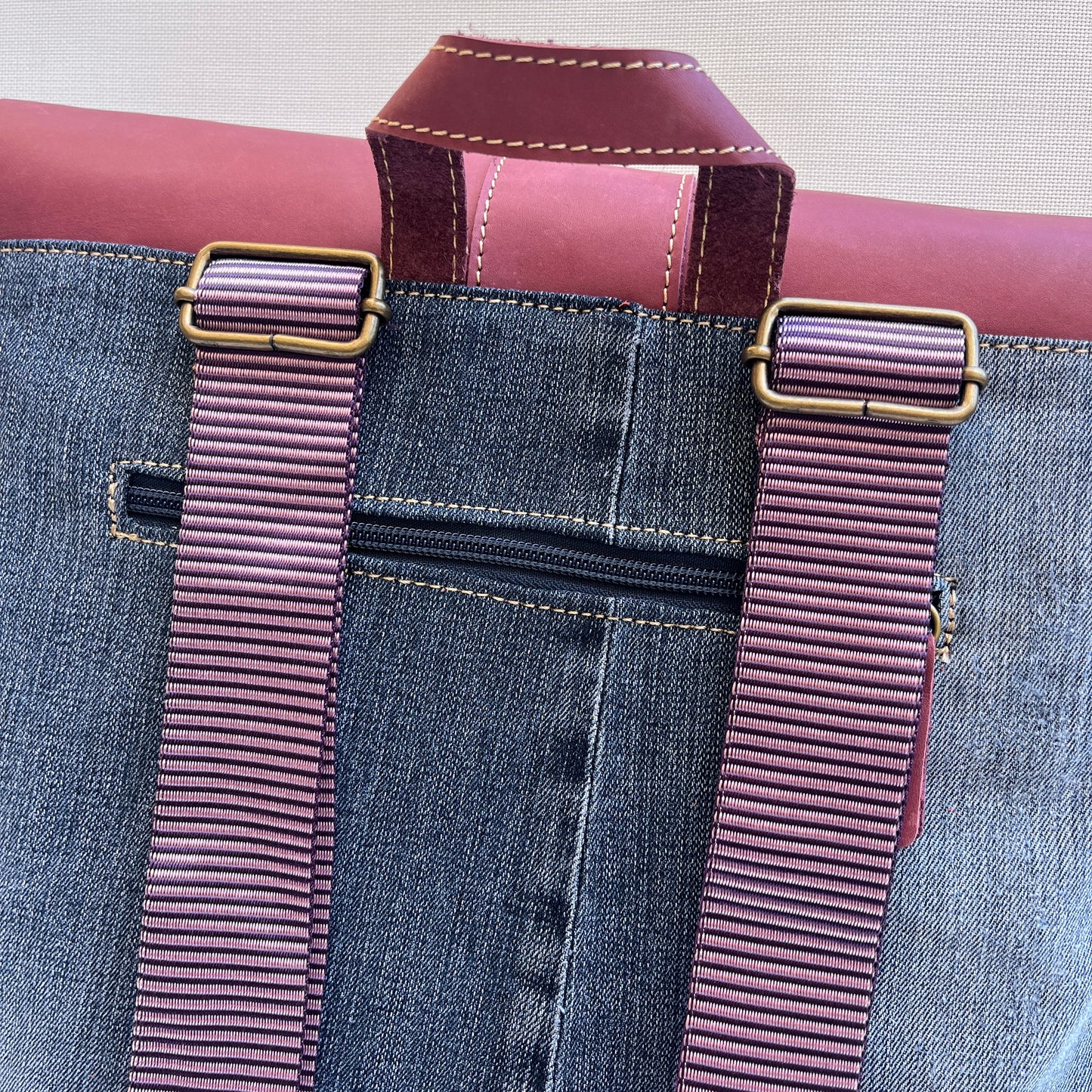 Mochila Top Caomka Recycled ♻️ Jeans · Pieza Única 15467