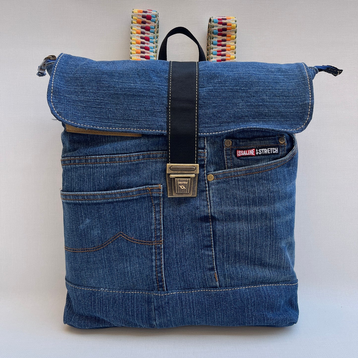 Mochila Top Caomka Recycled ♻️ Jeans · Pieza Única 15473